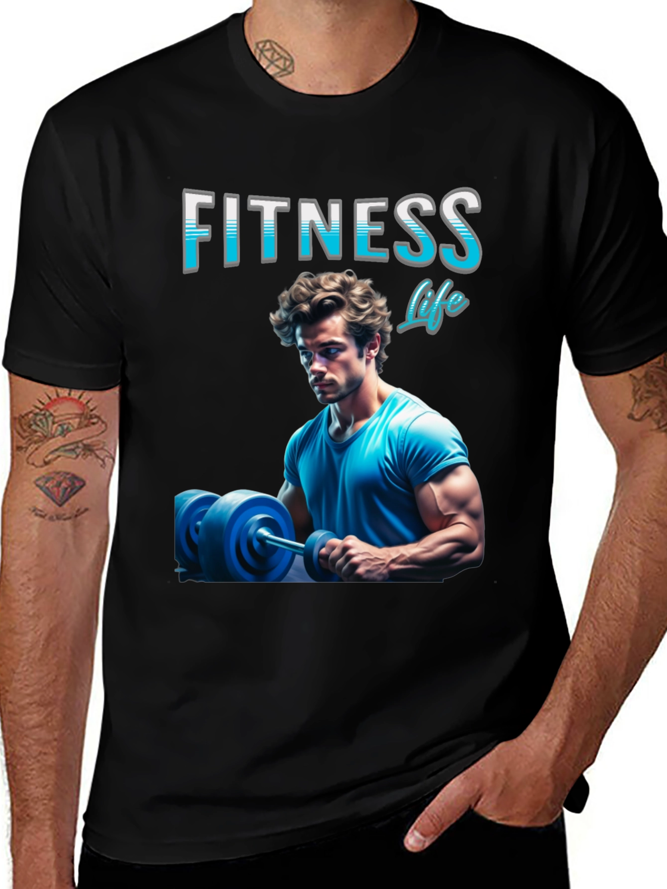 Fitness Life T-Shirt - Gym Body Design