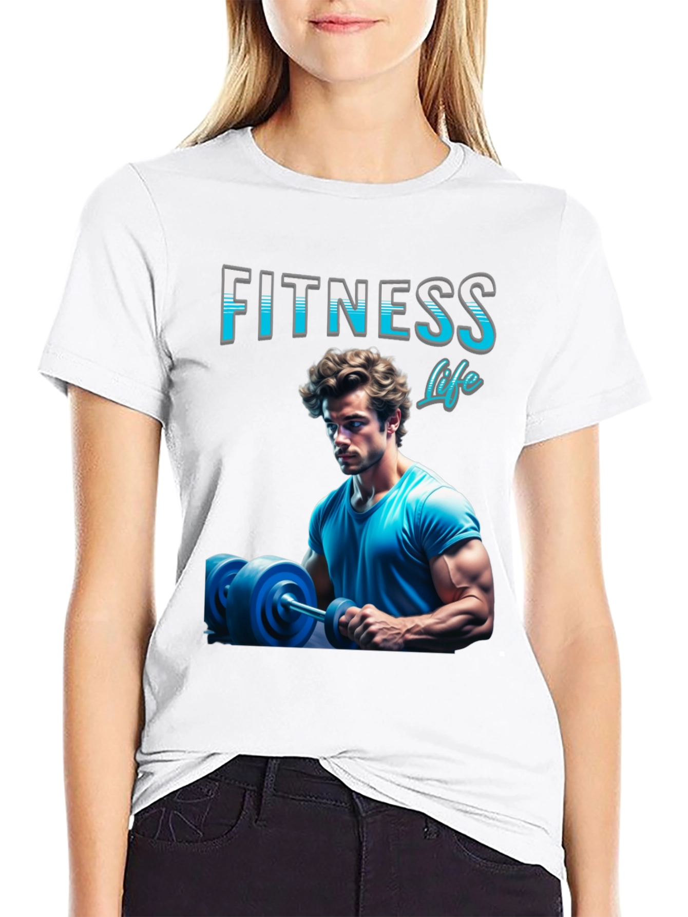Fitness Life T-Shirt - Gym Body Design