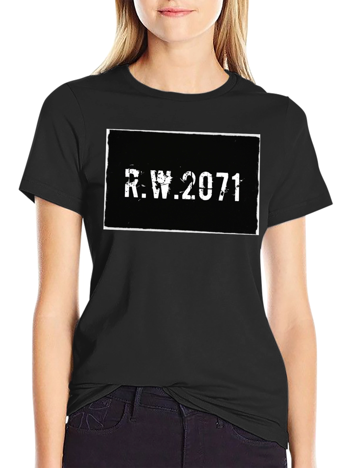R.W. 2071 Graphic Tee - Retro Style Black T-Shirt