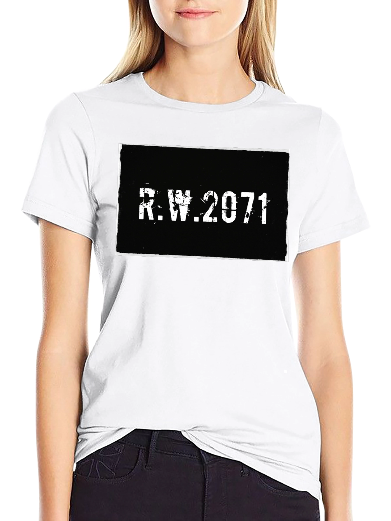 R.W. 2071 Graphic Tee - Retro Style Black T-Shirt