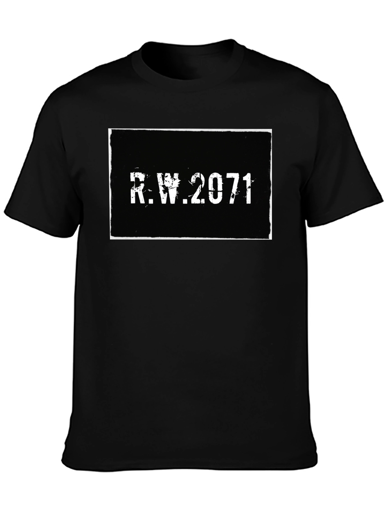 R.W. 2071 Graphic Tee - Retro Style Black T-Shirt