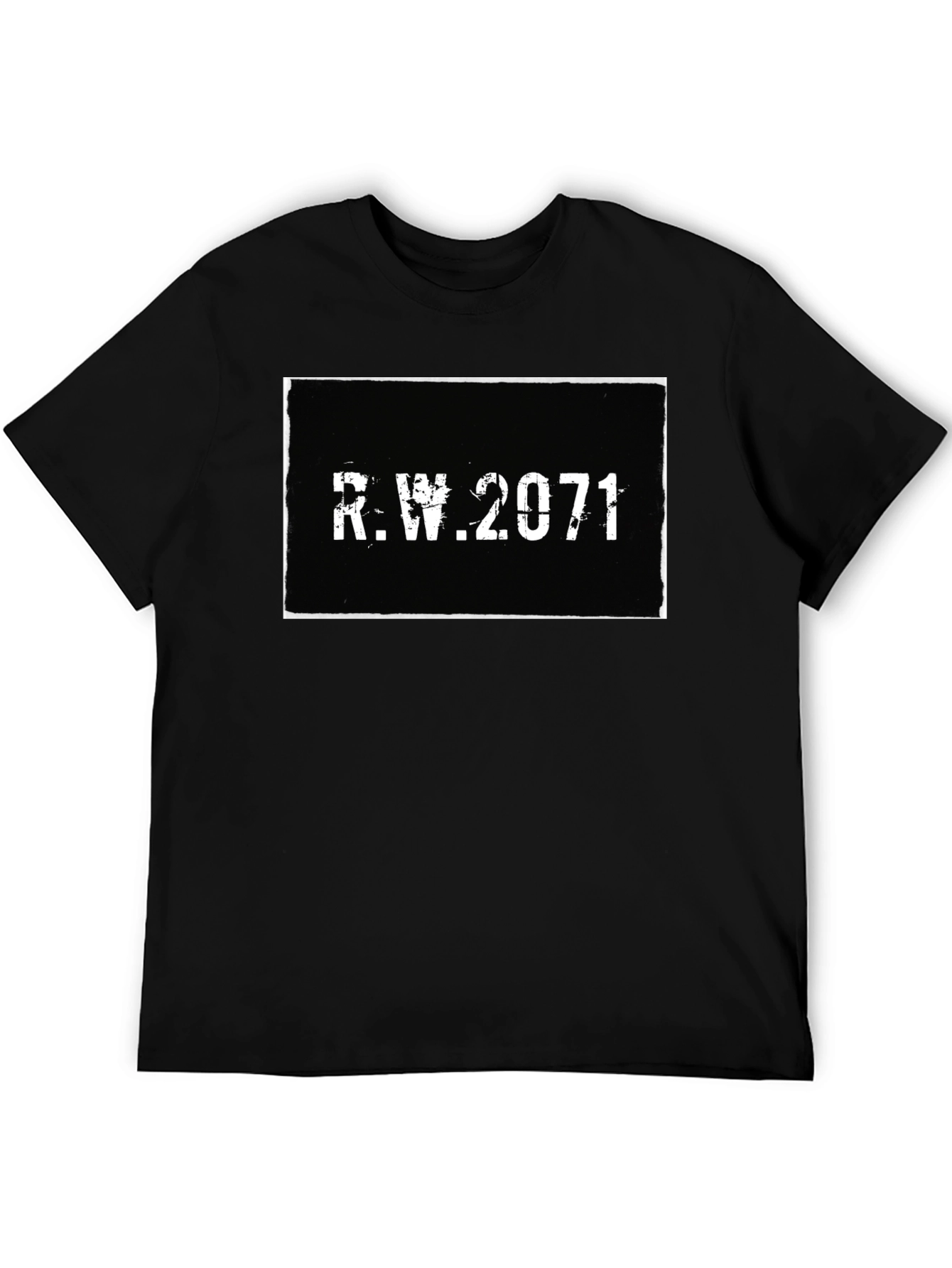 R.W. 2071 Graphic Tee - Retro Style Black T-Shirt