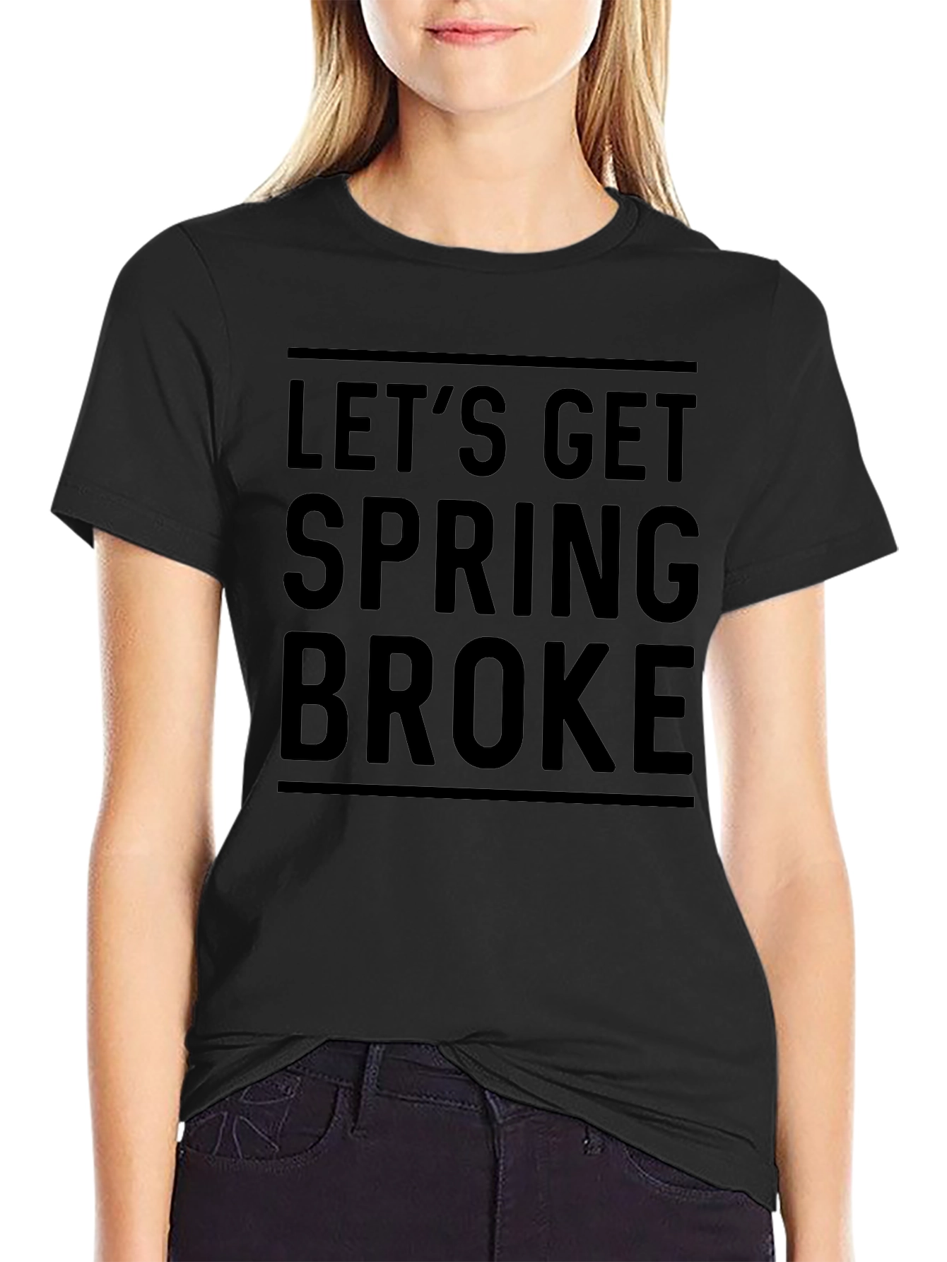 Lets Get Spring Broke Black T-Shirt