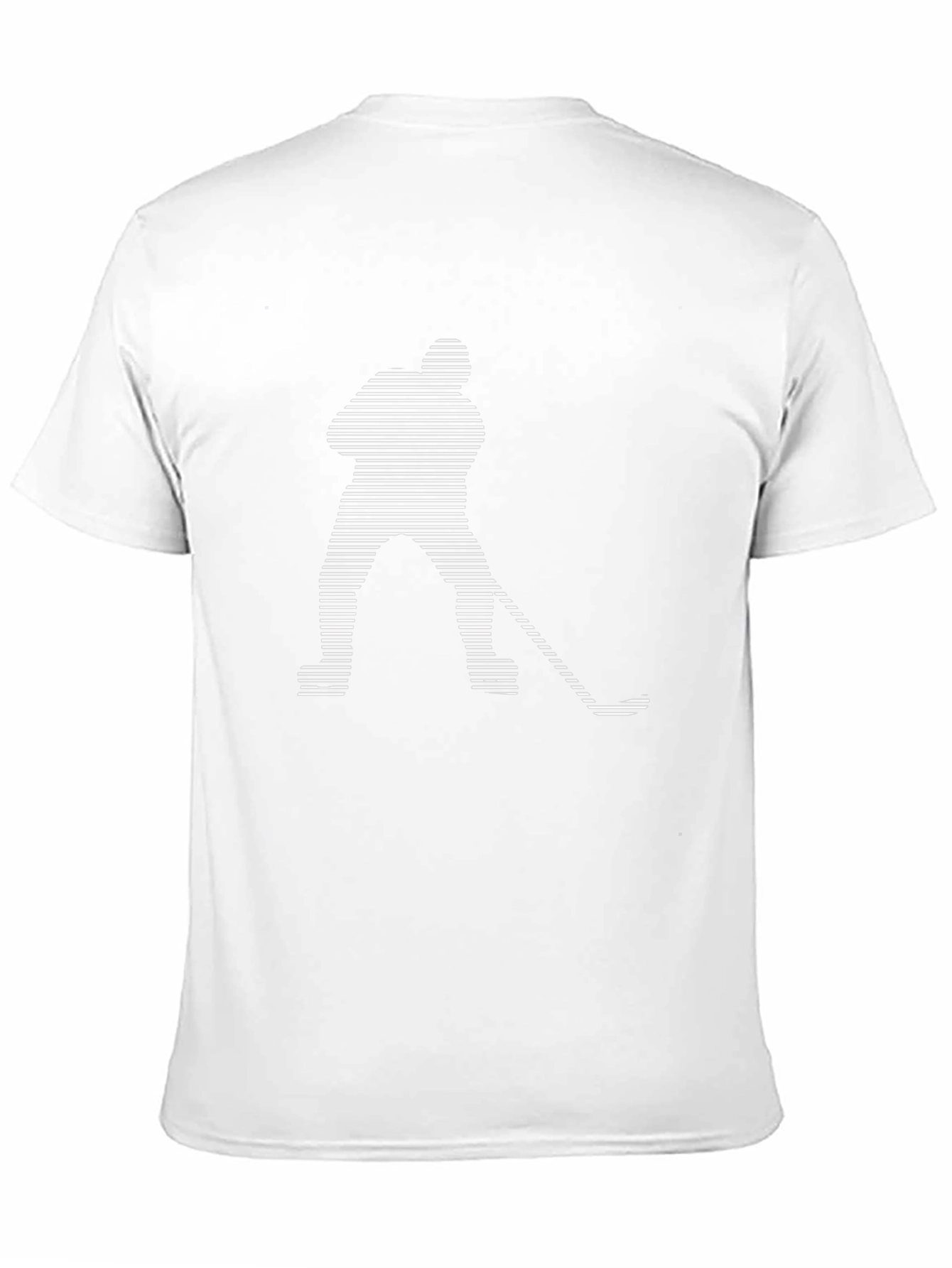 Hockey Player Graphic Tee - Sporty Black T-Shirt
