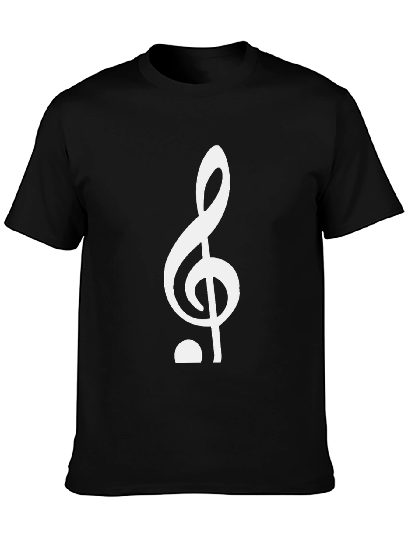 Treble Clef Graphic T-Shirt - Black