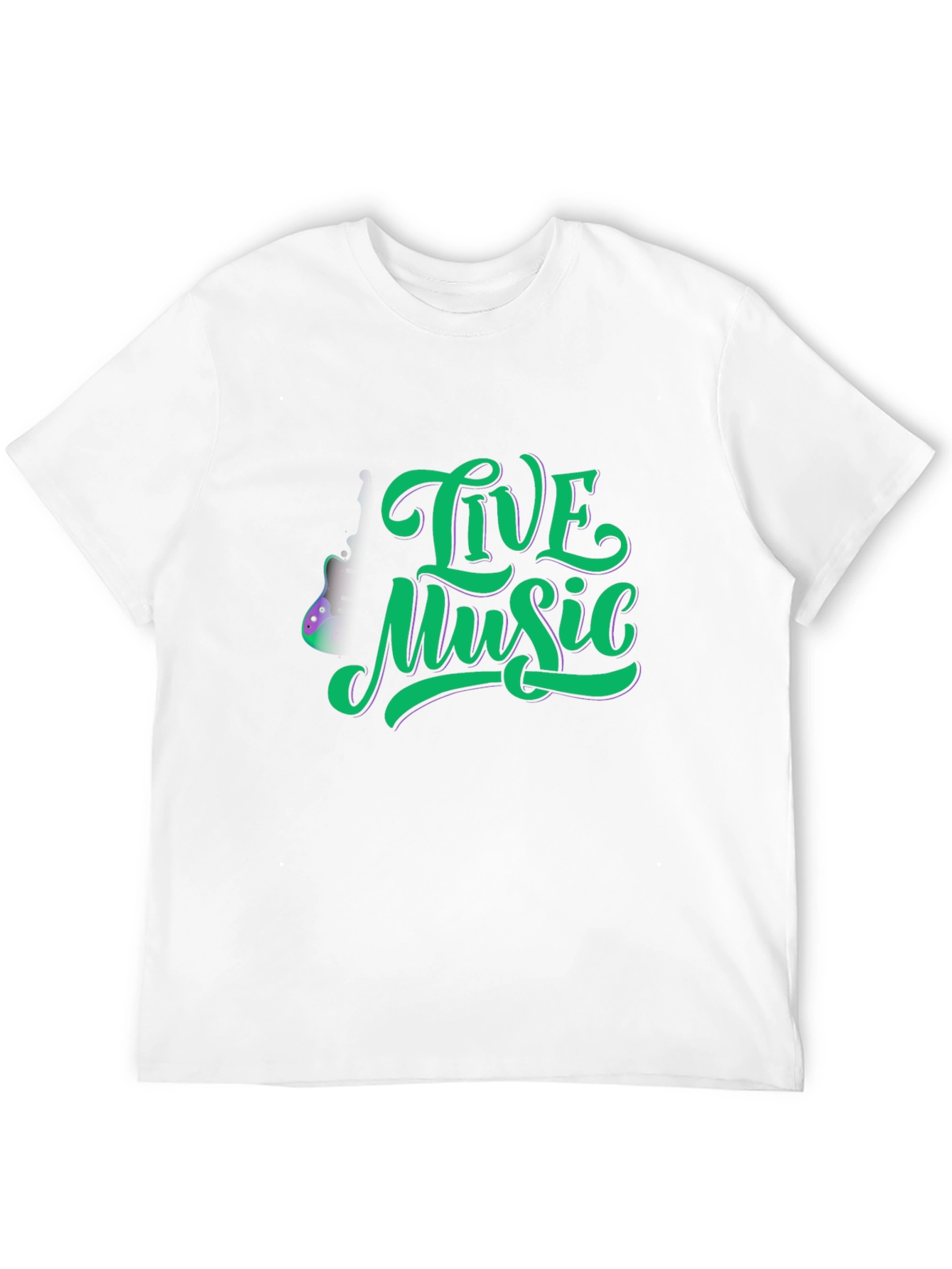Live Music Graphic Tee - Classic Black Cotton T-Shirt