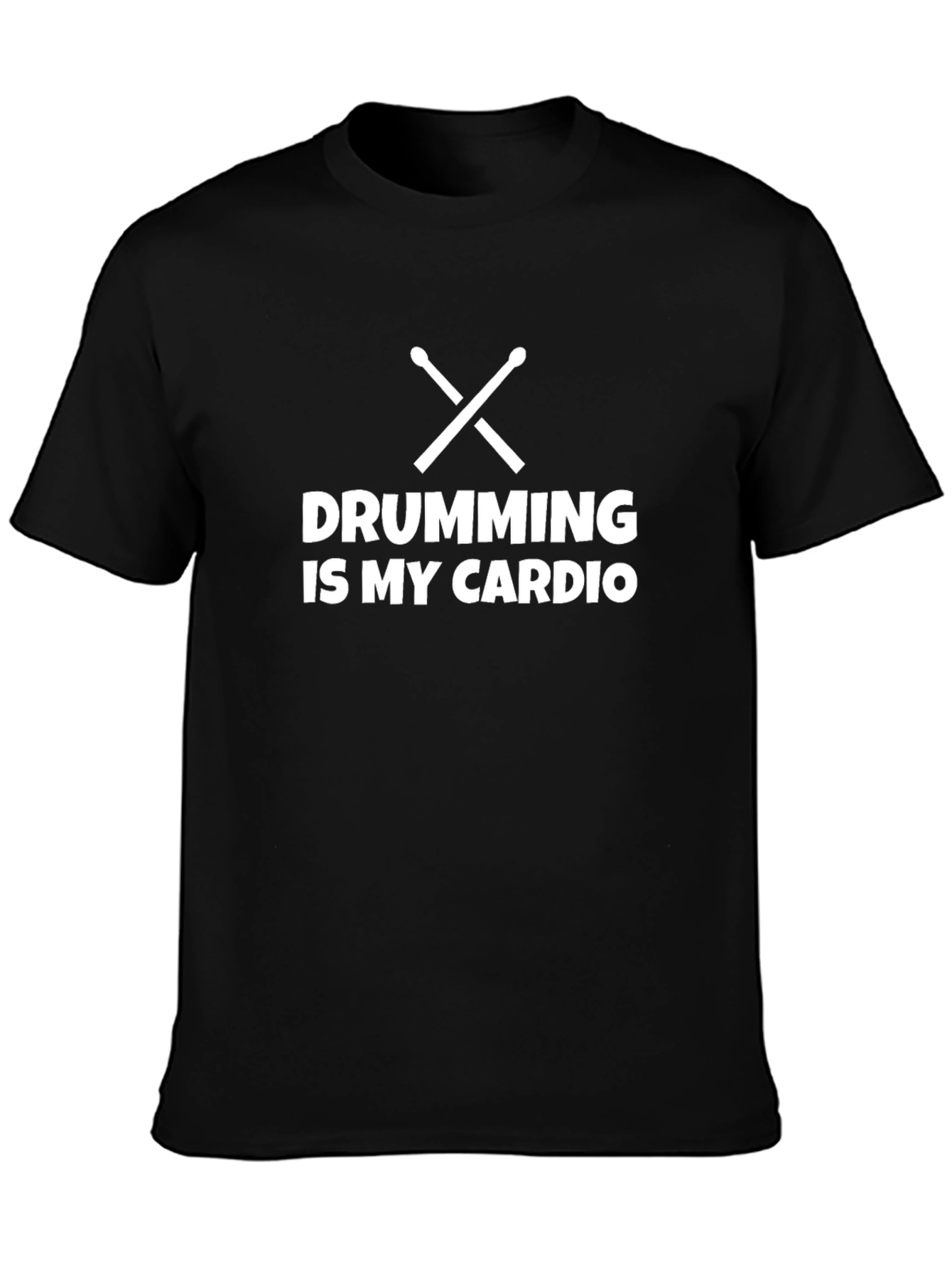 Drumming Is My Cardio Black T-Shirt