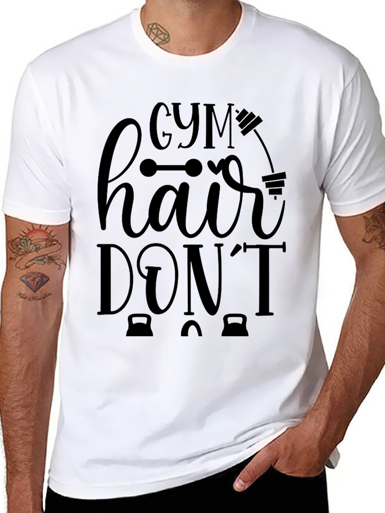 Gym Hair Dont Care Graphic T-Shirt