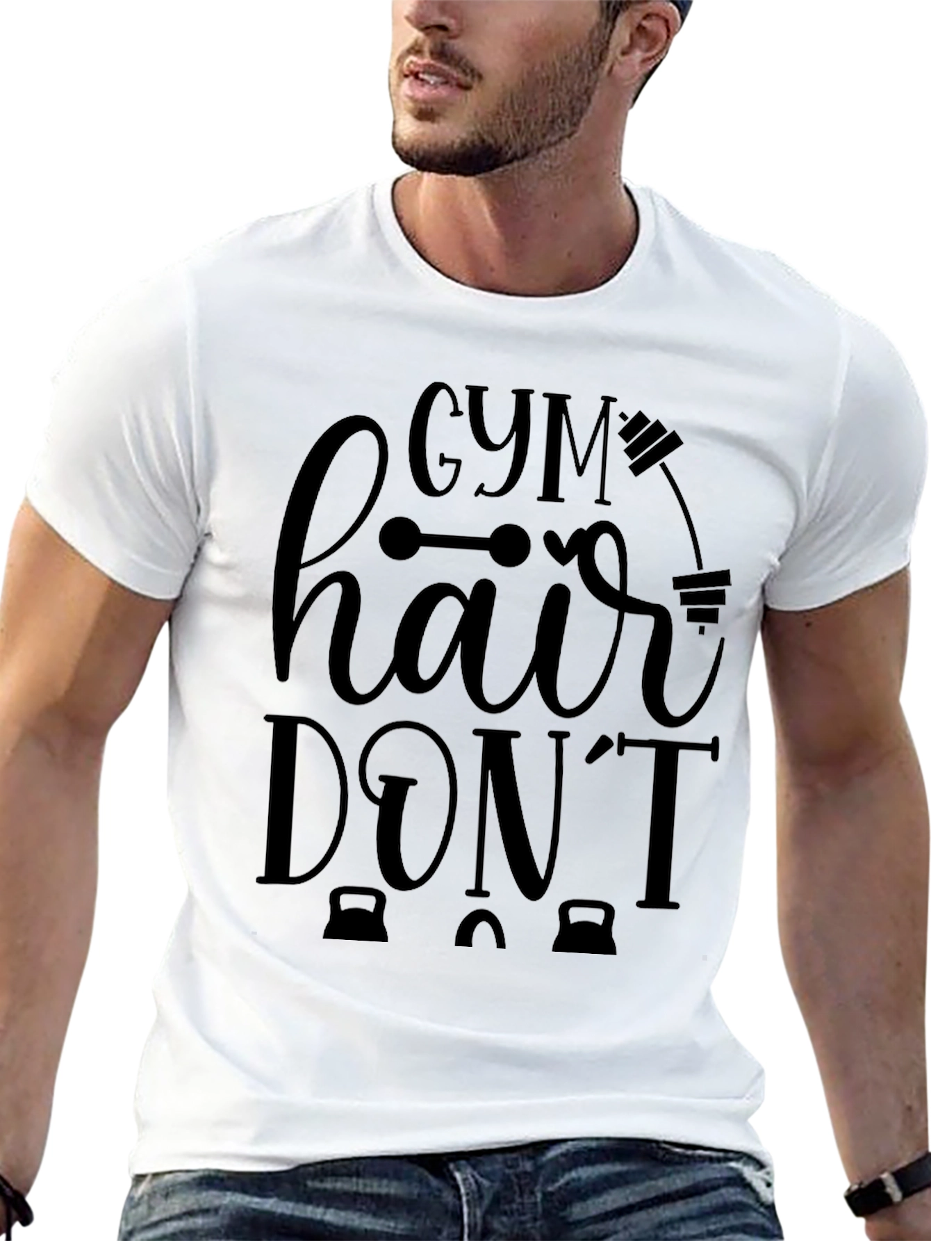 Gym Hair Dont Care Graphic T-Shirt