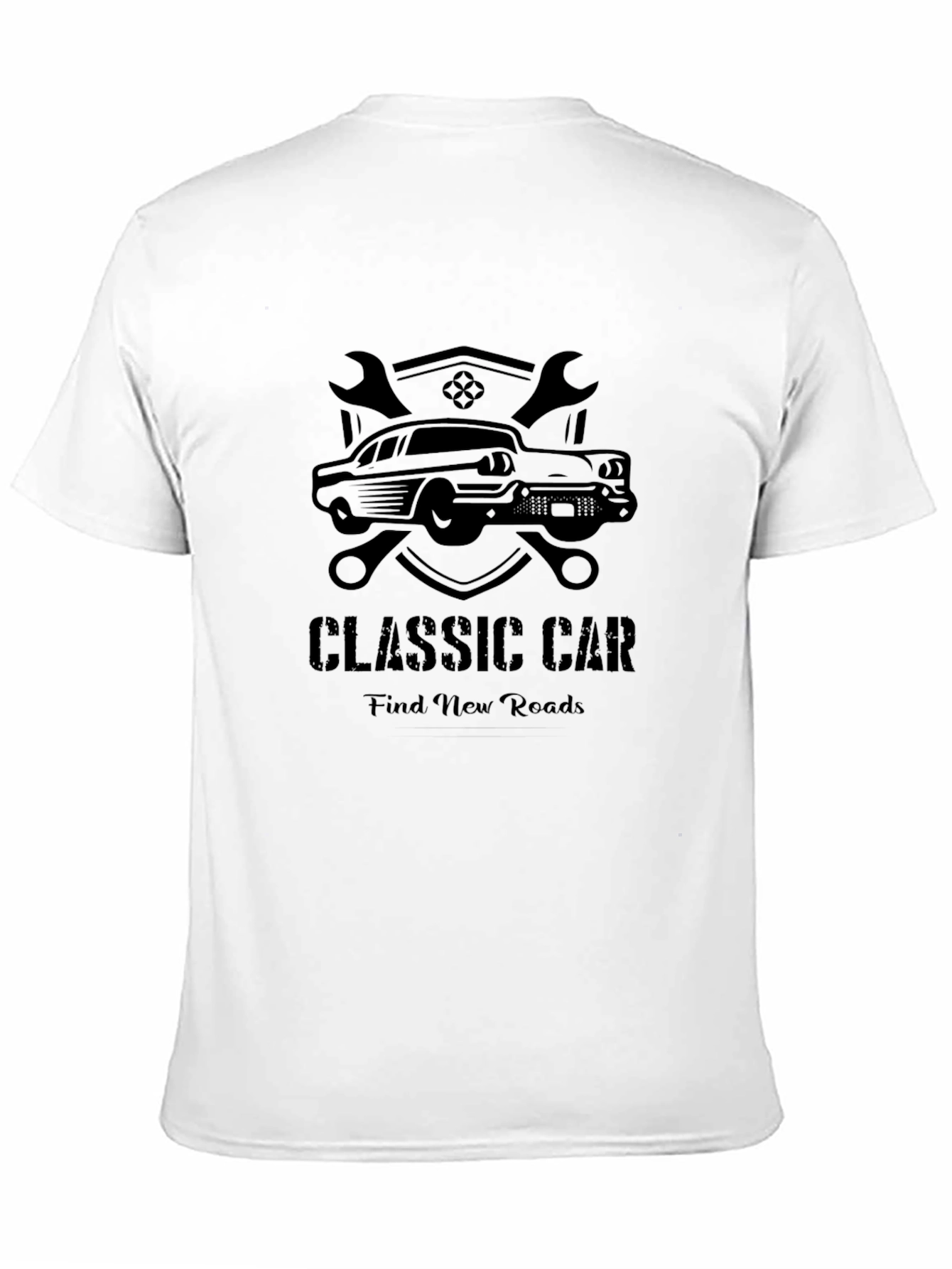 Classic Car Black Graphic T-Shirt