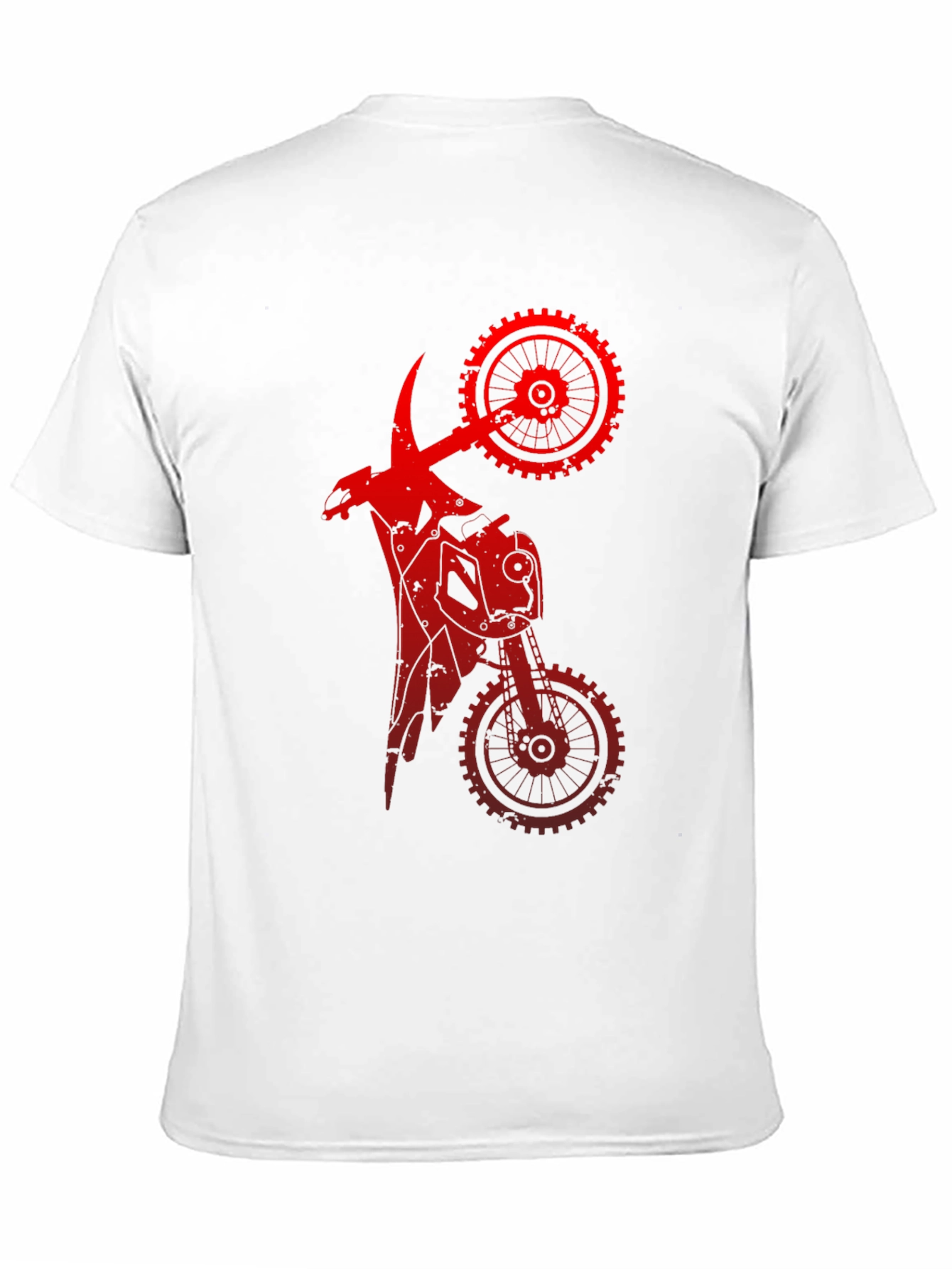 Red Mechanical Motorcycle Graphic Tee