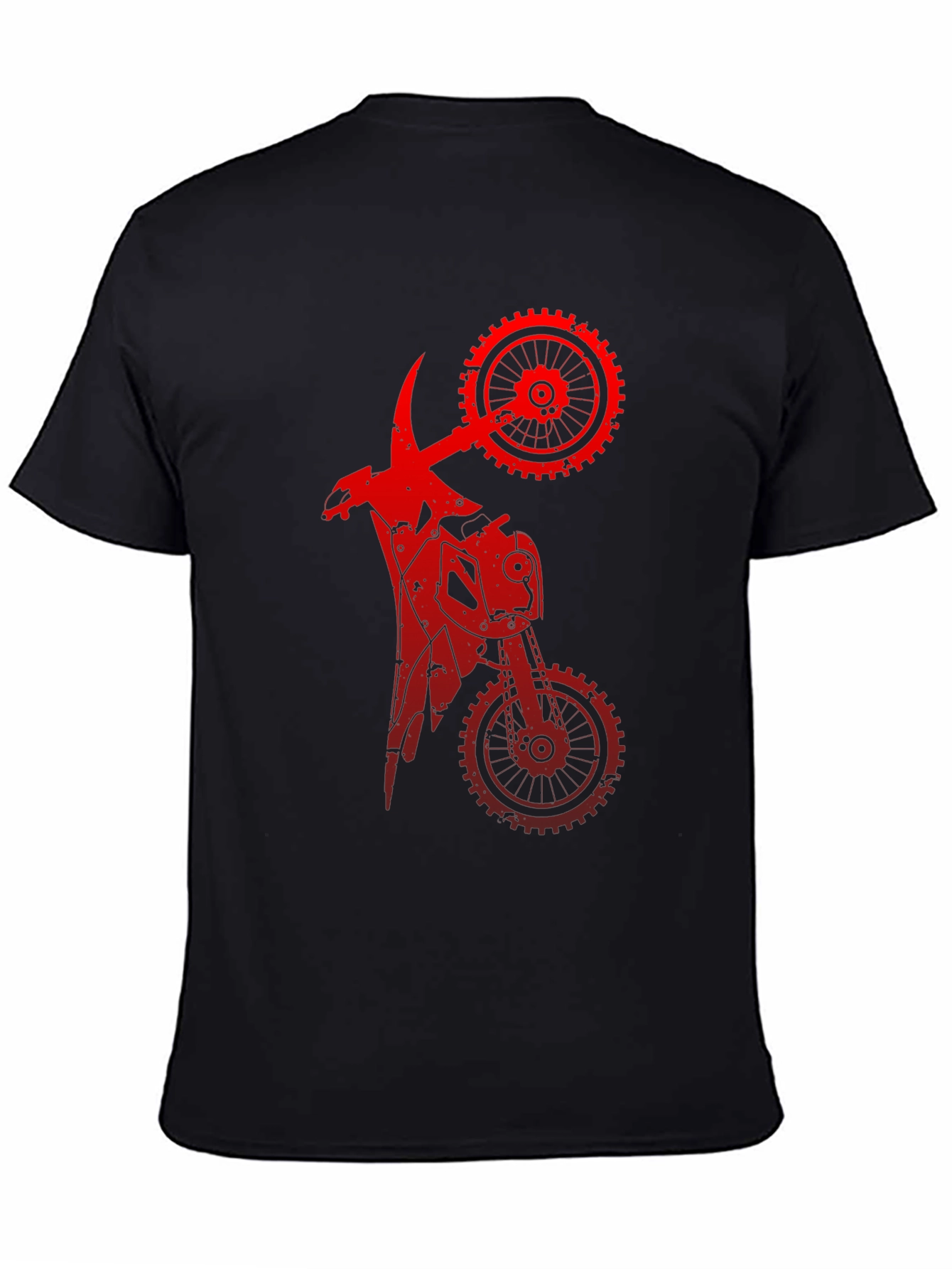 Red Mechanical Motorcycle Graphic Tee