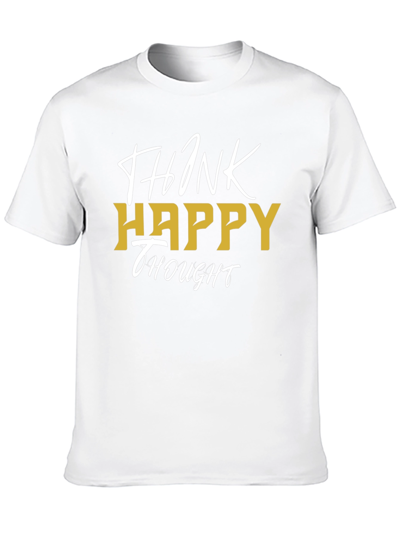 Think Happy Thought Black Graphic Tee