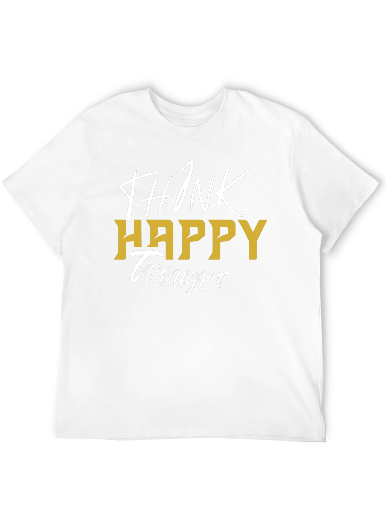 Think Happy Thought Black Graphic Tee