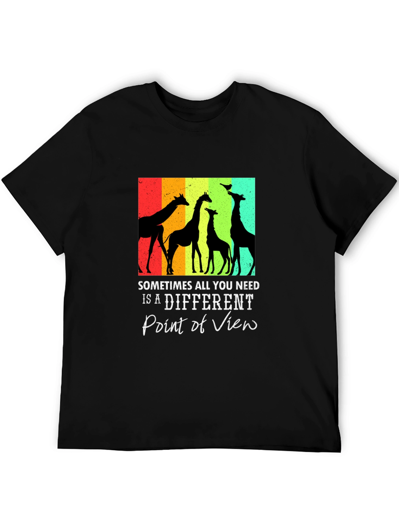 Giraffe Silhouette Graphic Tee - Sometimes All You Need