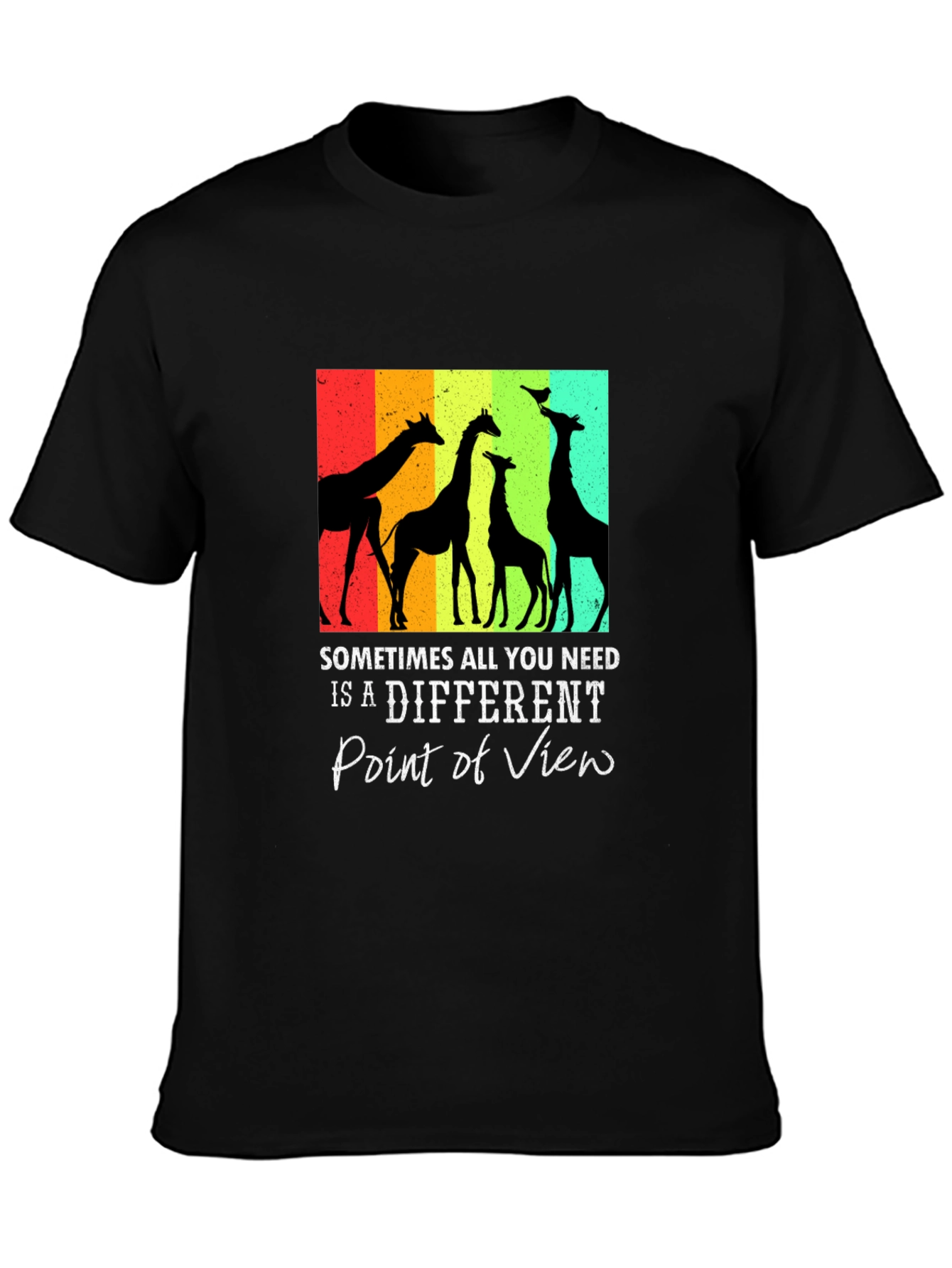 Giraffe Silhouette Graphic Tee - Sometimes All You Need