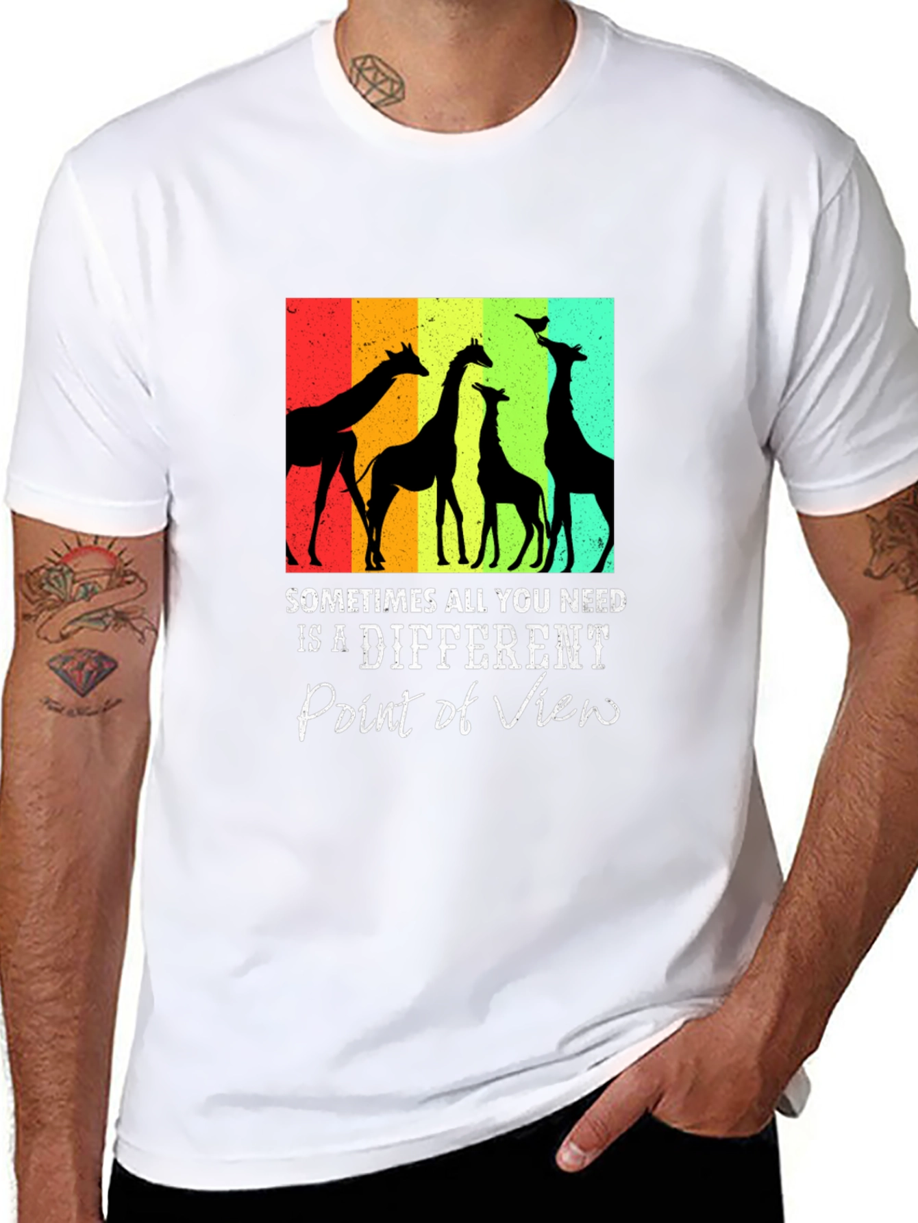 Giraffe Silhouette Graphic Tee - Sometimes All You Need