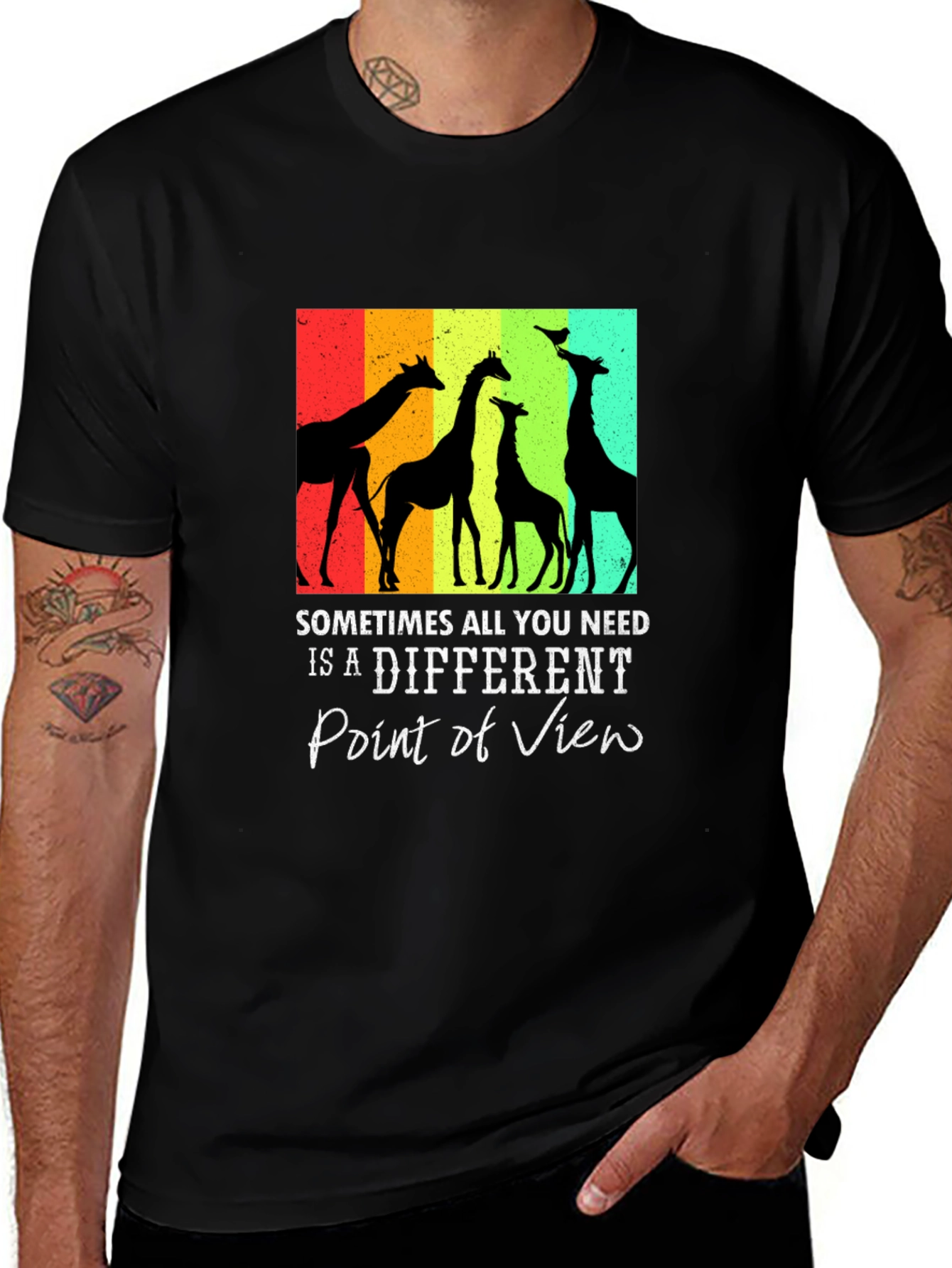 Giraffe Silhouette Graphic Tee - Sometimes All You Need