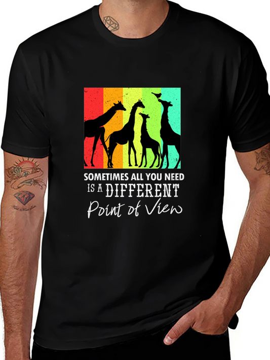 Giraffe Silhouette Graphic Tee - Sometimes All You Need