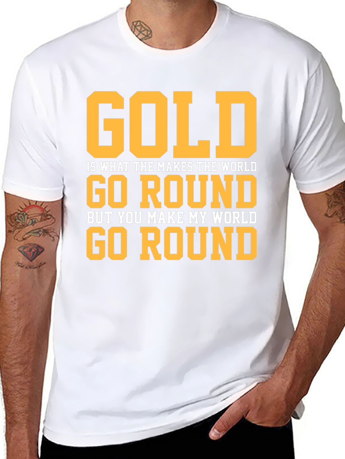 Gold Makes The World Go Round Graphic T-Shirt