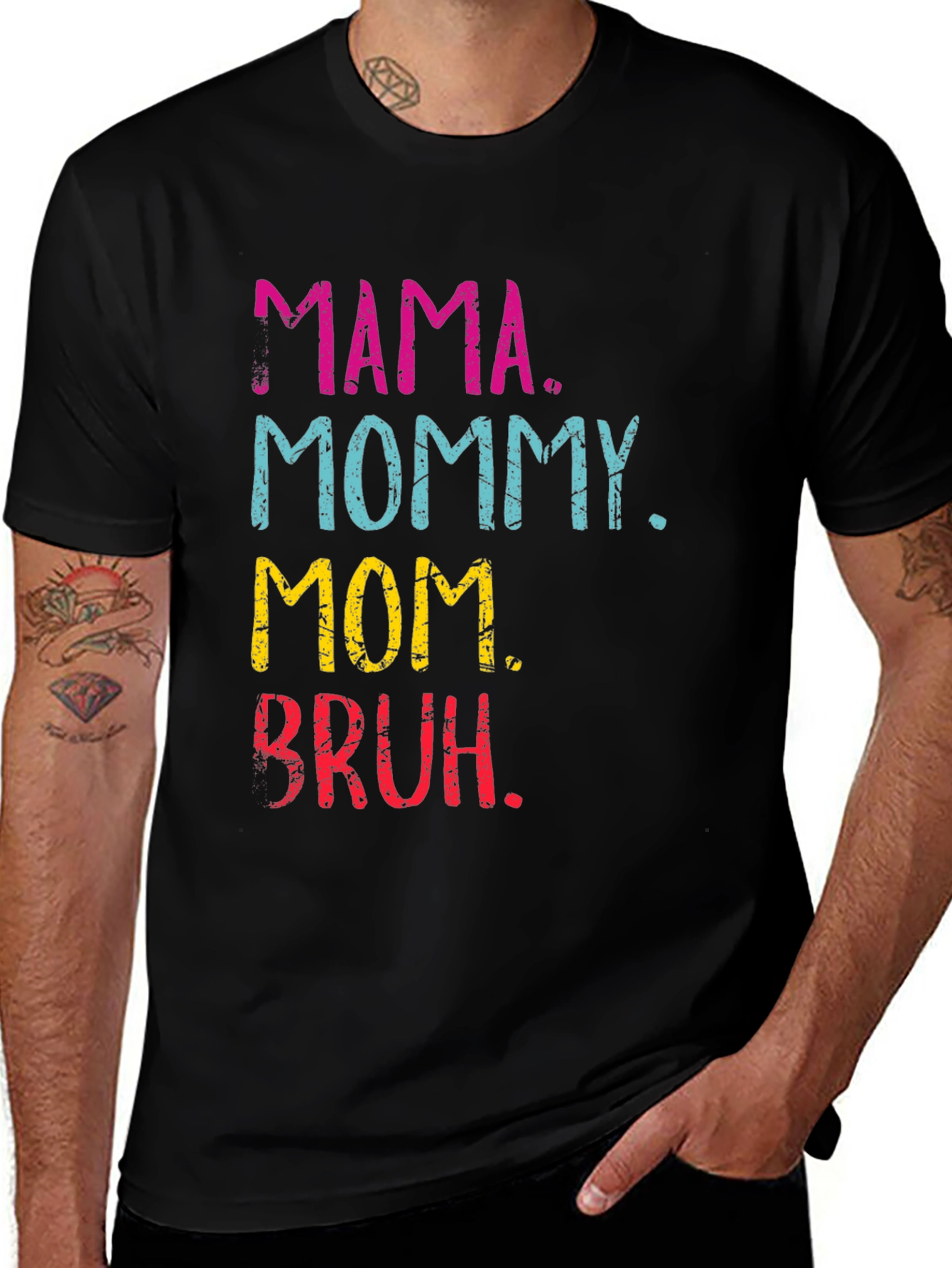 Mama Mommy Mom Bruh Graphic T-Shirt