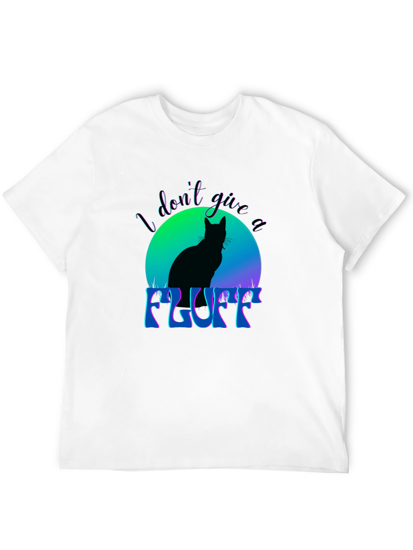 I Dont Give a Fluff Cat Graphic Tee
