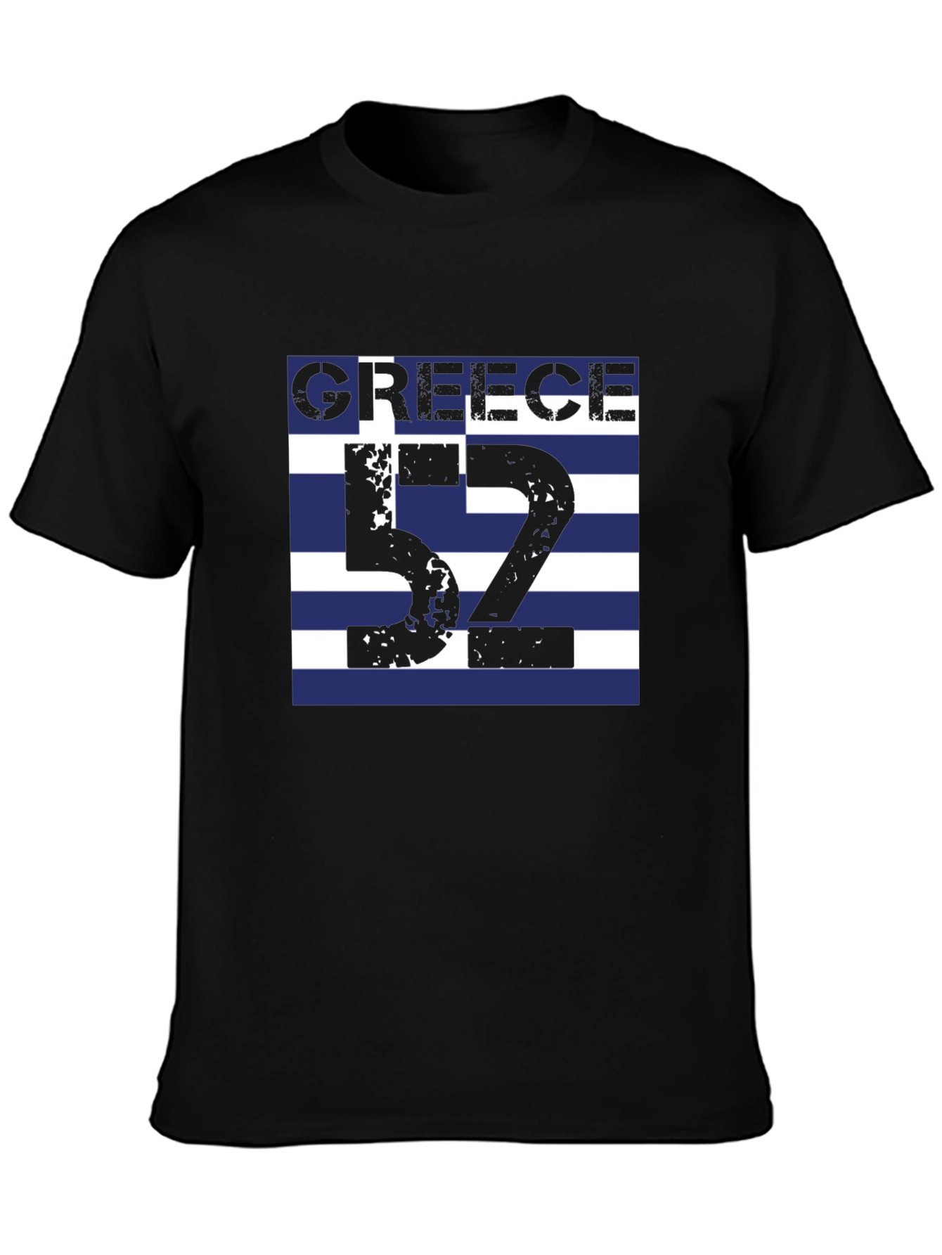 Greece Flag T-Shirt - Number 52 Greek Pride Tee