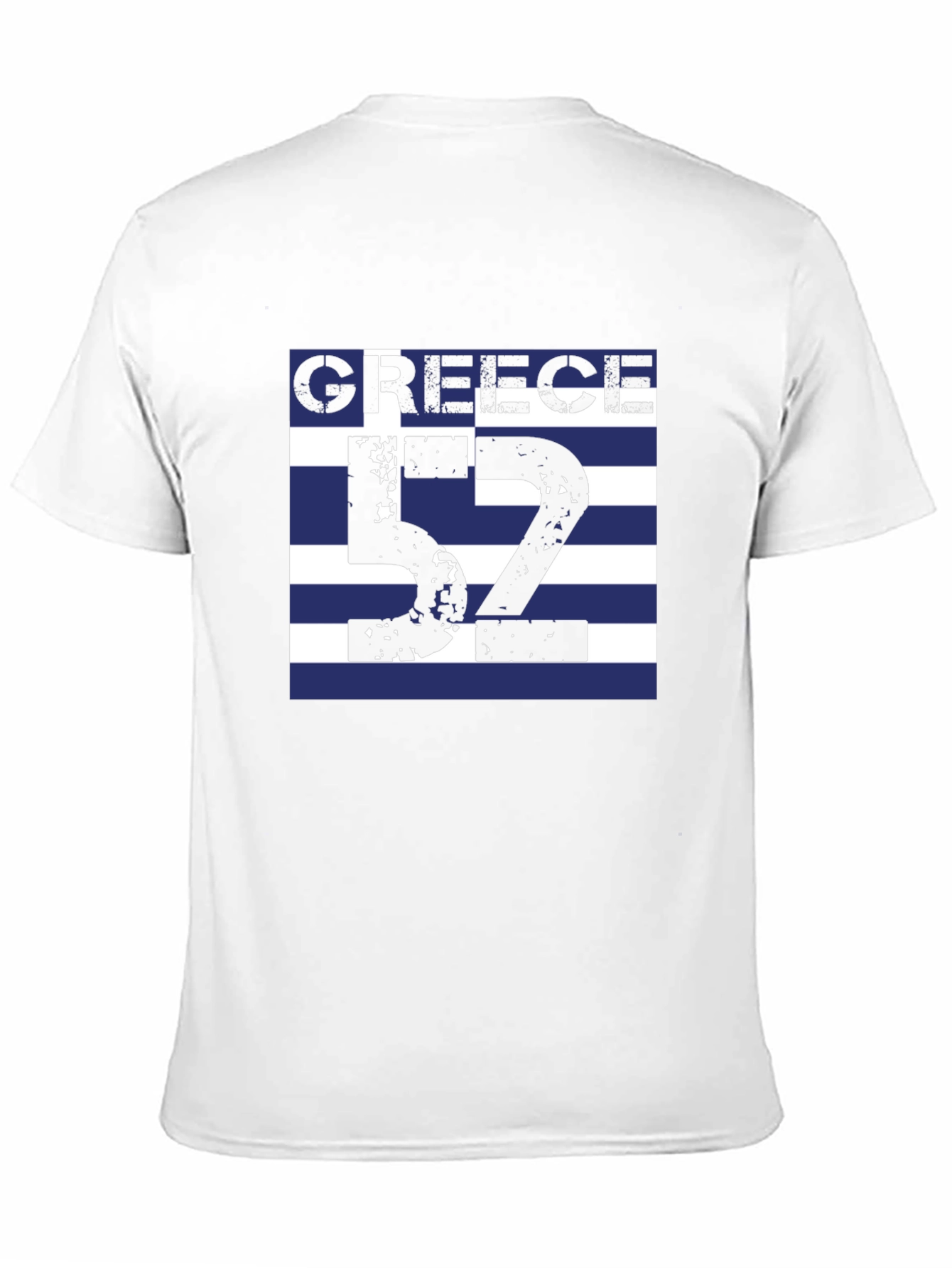 Greece Flag T-Shirt - Number 52 Greek Pride Tee