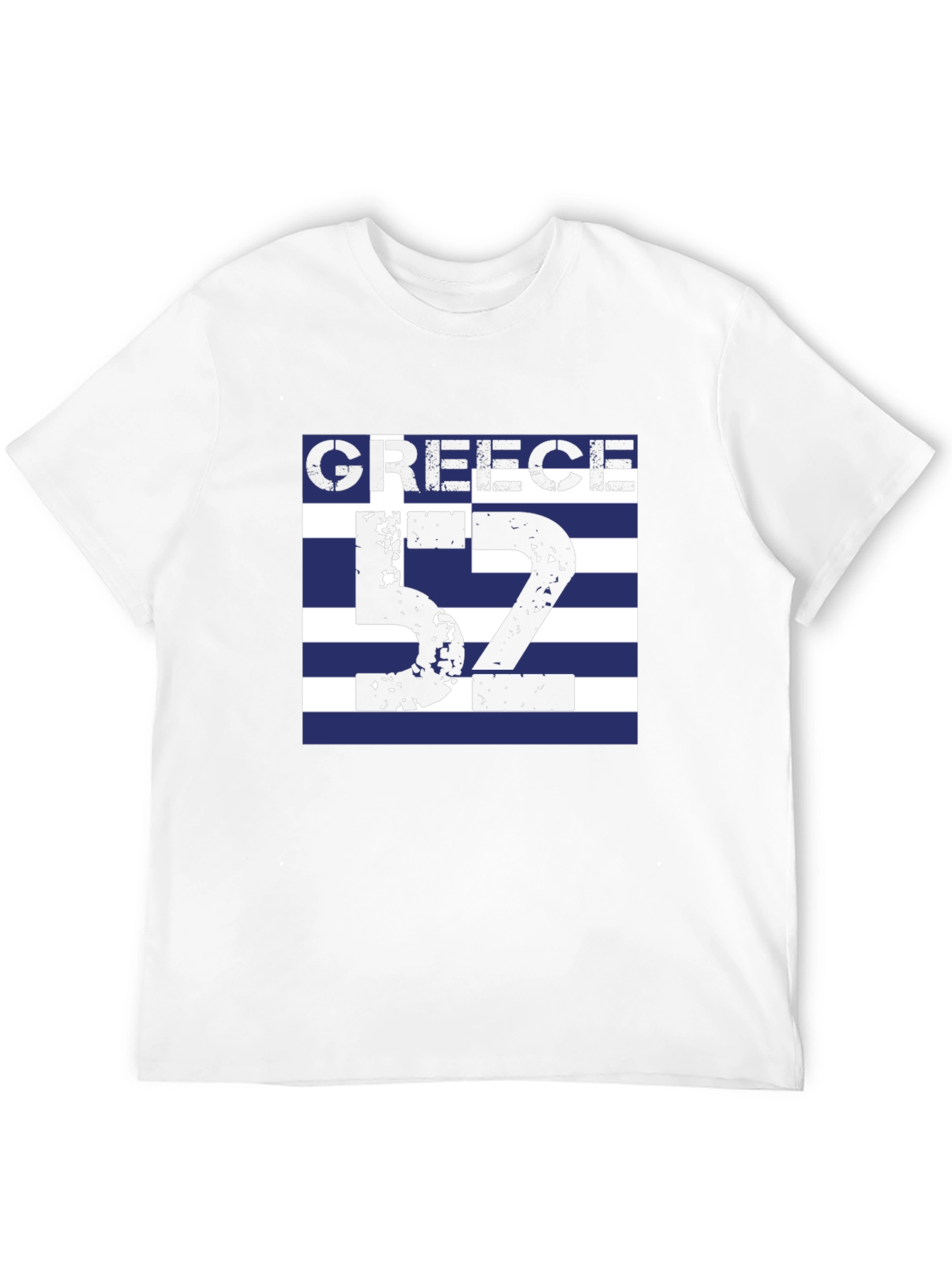 Greece Flag T-Shirt - Number 52 Greek Pride Tee