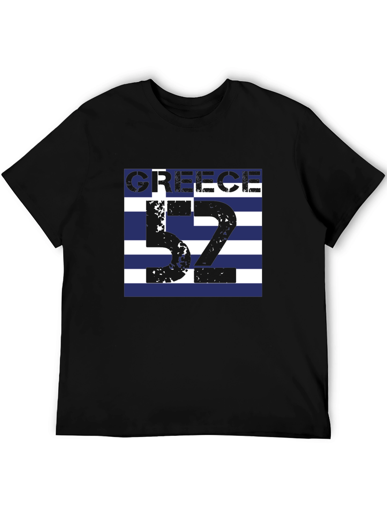 Greece Flag T-Shirt - Number 52 Greek Pride Tee