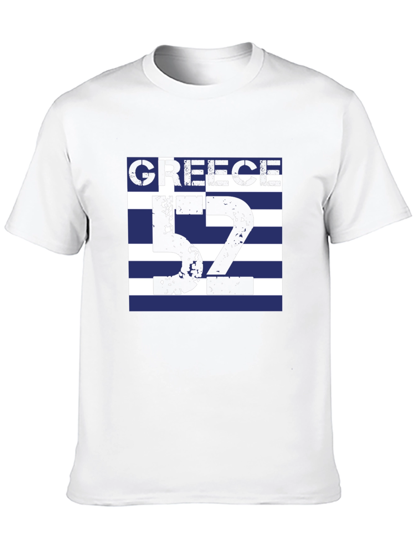 Greece Flag T-Shirt - Number 52 Greek Pride Tee