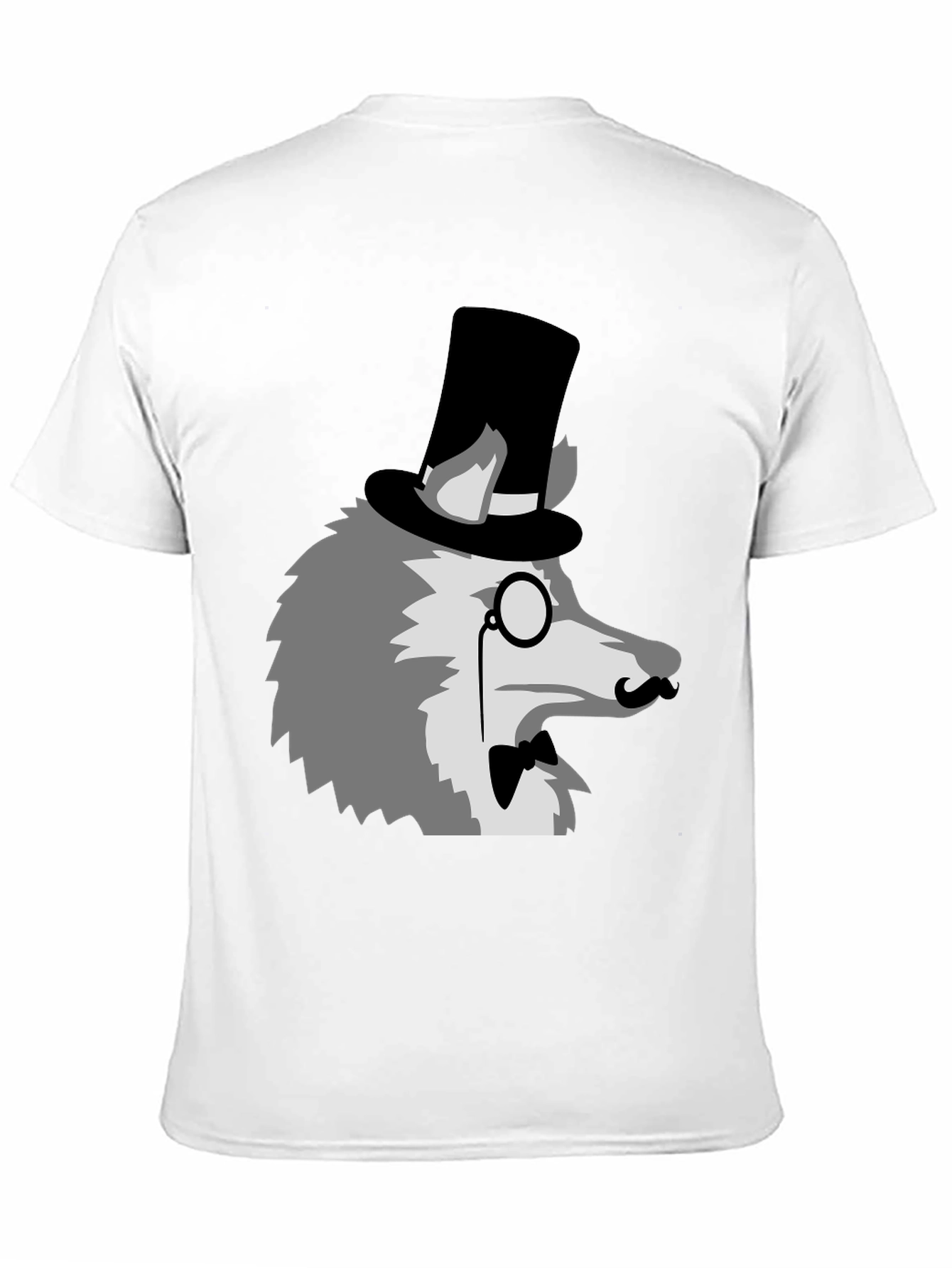 Gentleman Wolf Graphic Tee - Unique Animal Print Shirt