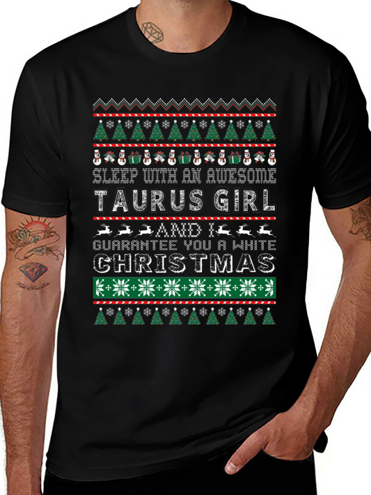 Awesome Taurus Girl Christmas T-Shirt