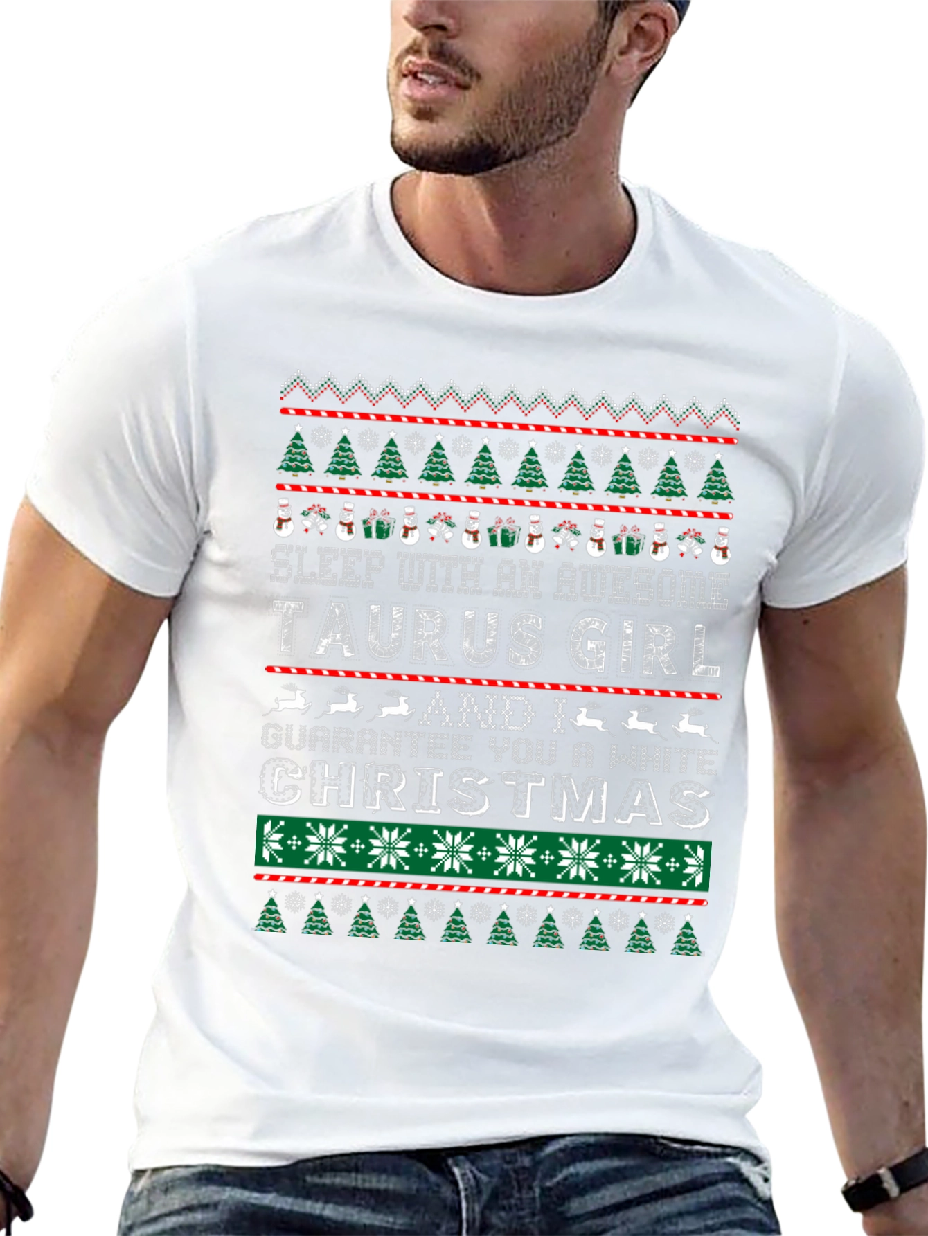 Awesome Taurus Girl Christmas T-Shirt