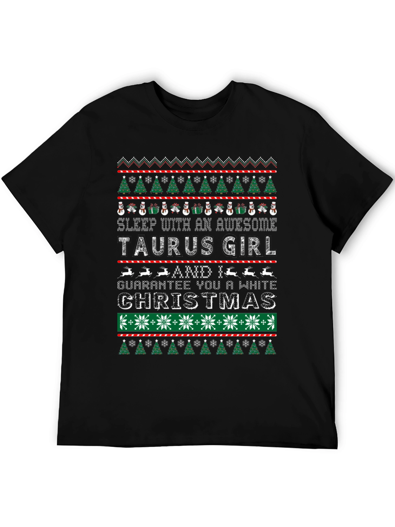 Awesome Taurus Girl Christmas T-Shirt