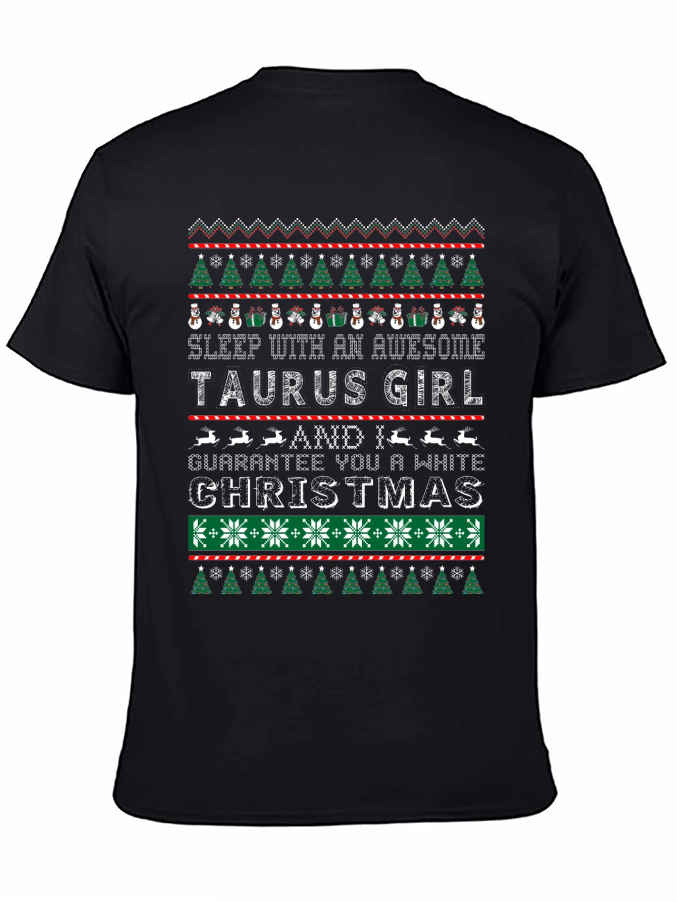 Awesome Taurus Girl Christmas T-Shirt