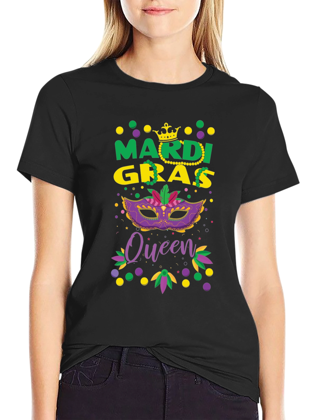 Mardi Gras Queen T-Shirt - Festive Celebration Tee