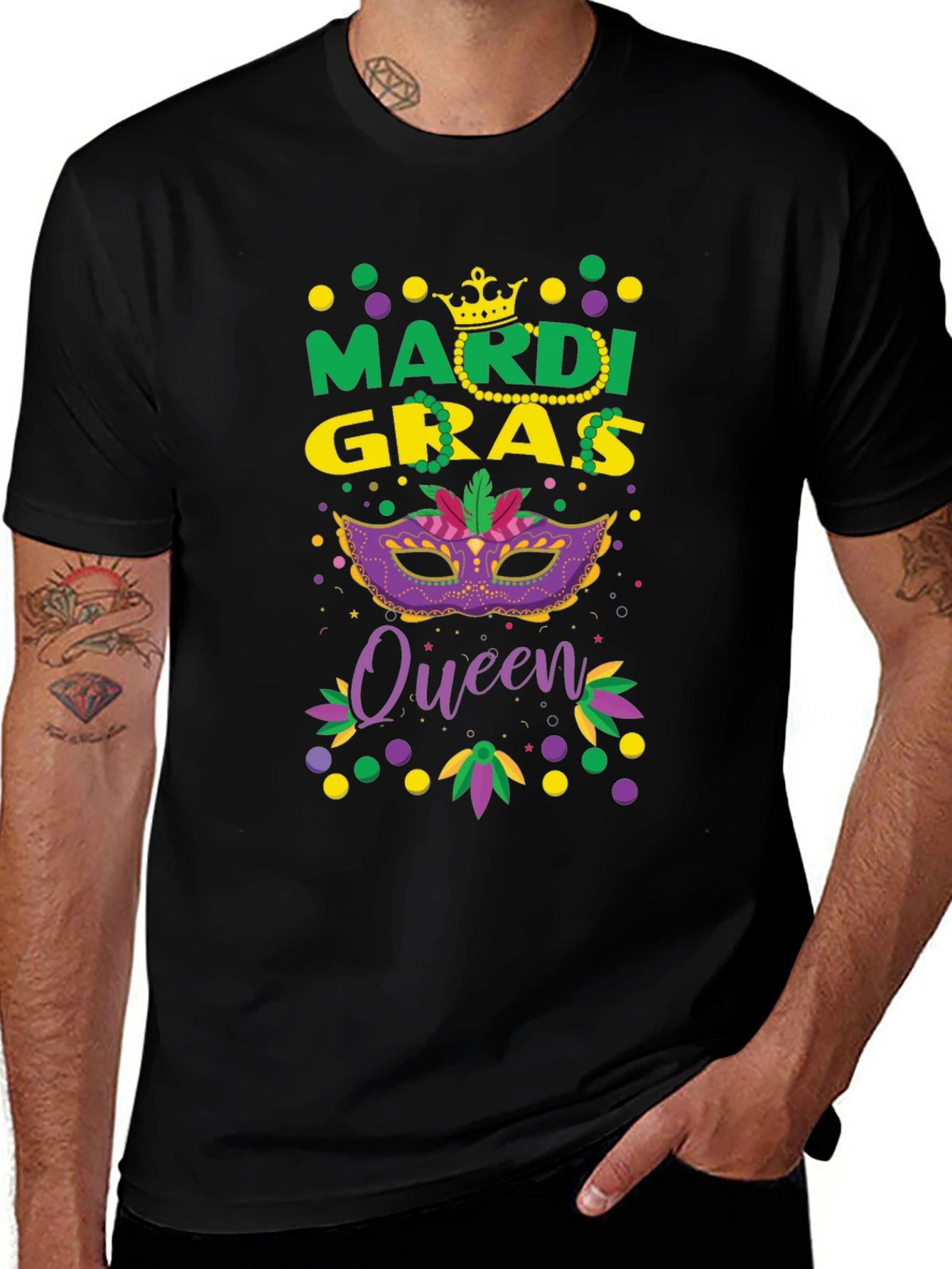 Mardi Gras Queen T-Shirt - Festive Celebration Tee