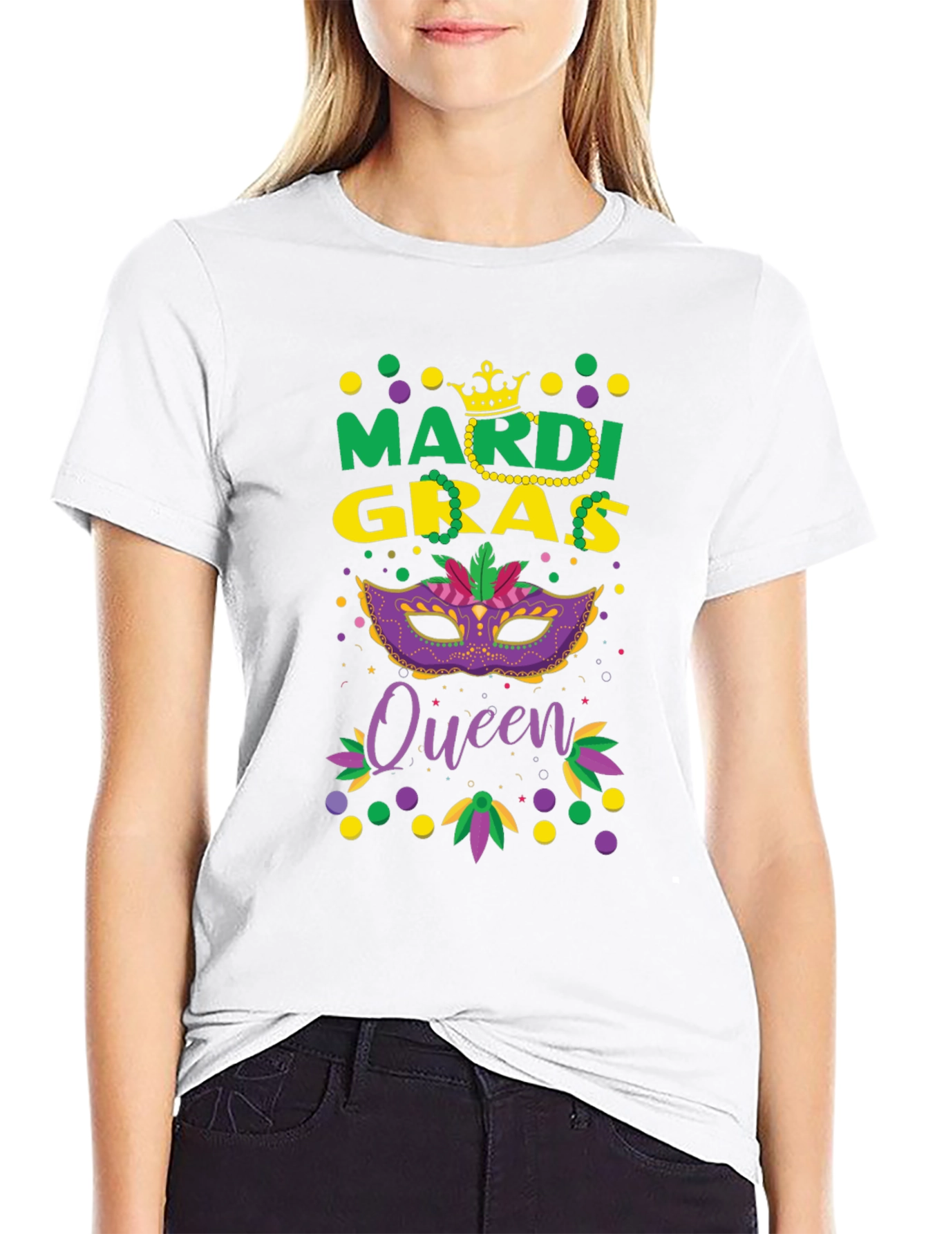Mardi Gras Queen T-Shirt - Festive Celebration Tee
