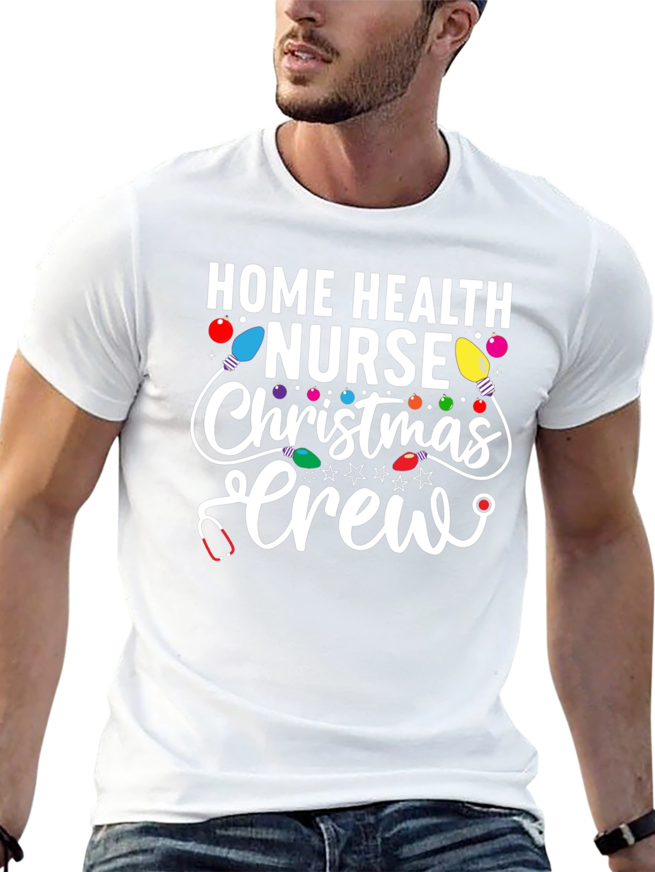 Home Health Nurse Christmas Crew T-Shirt