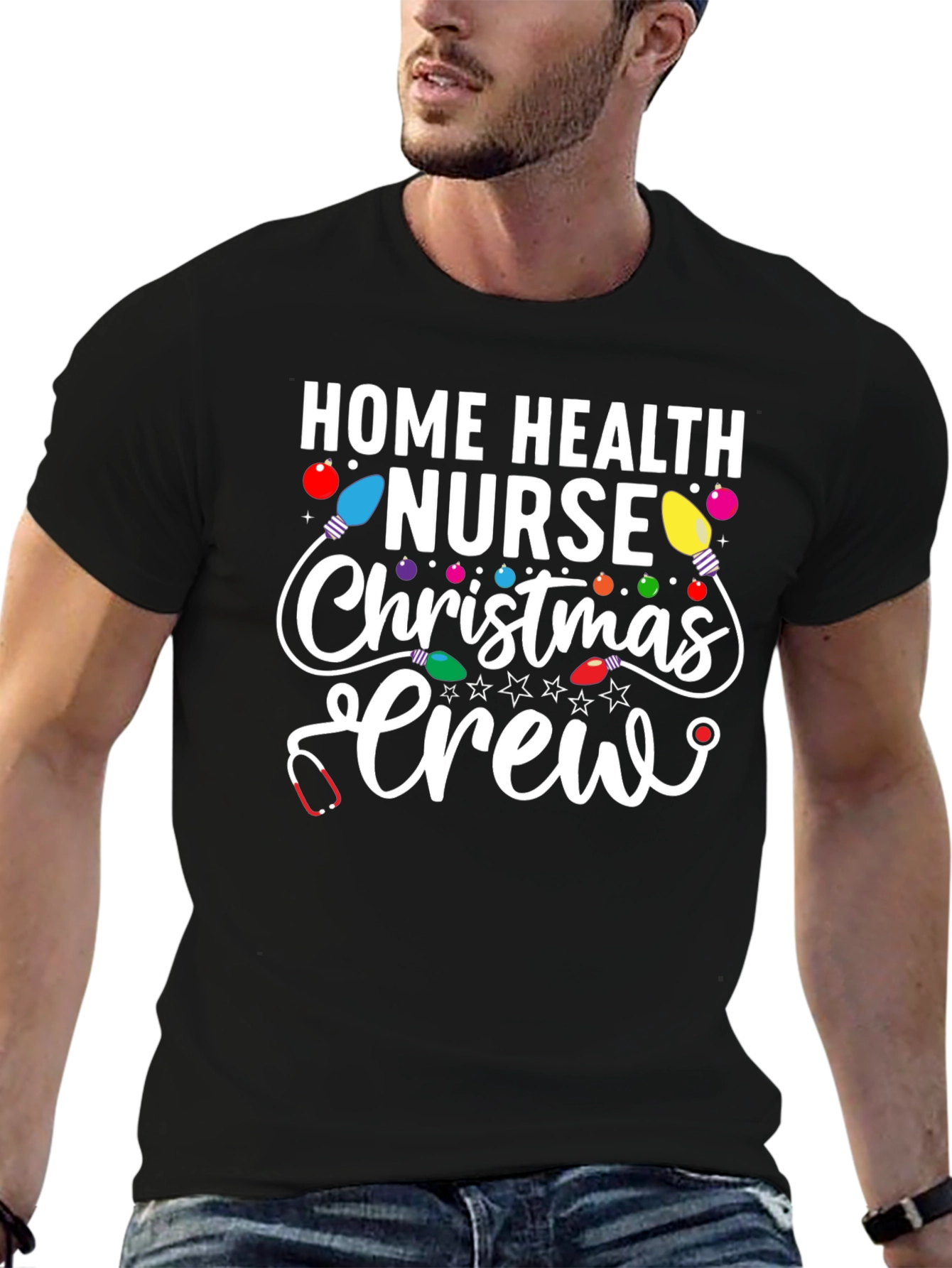 Home Health Nurse Christmas Crew T-Shirt