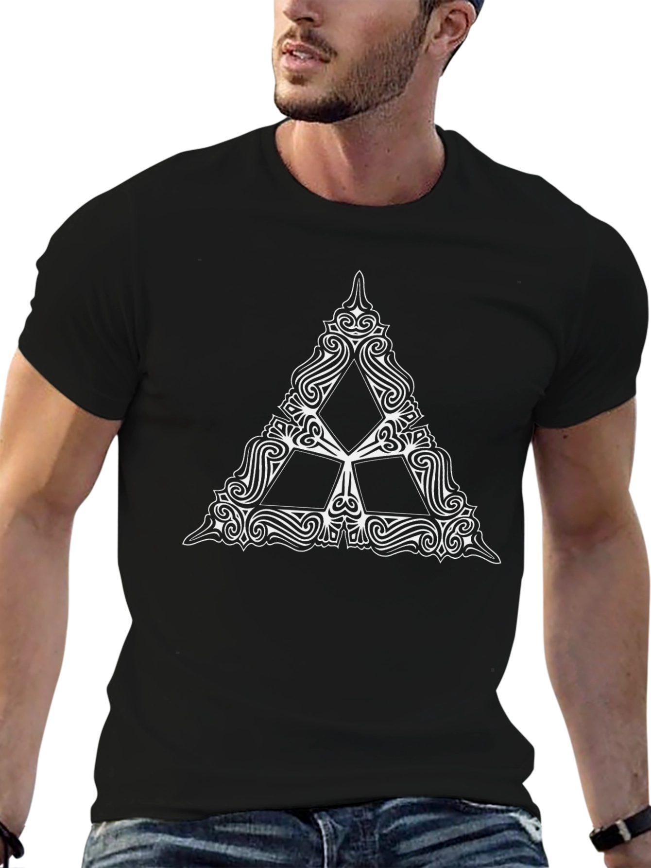 Mystic Triangle Graphic Tee - Elegant Design