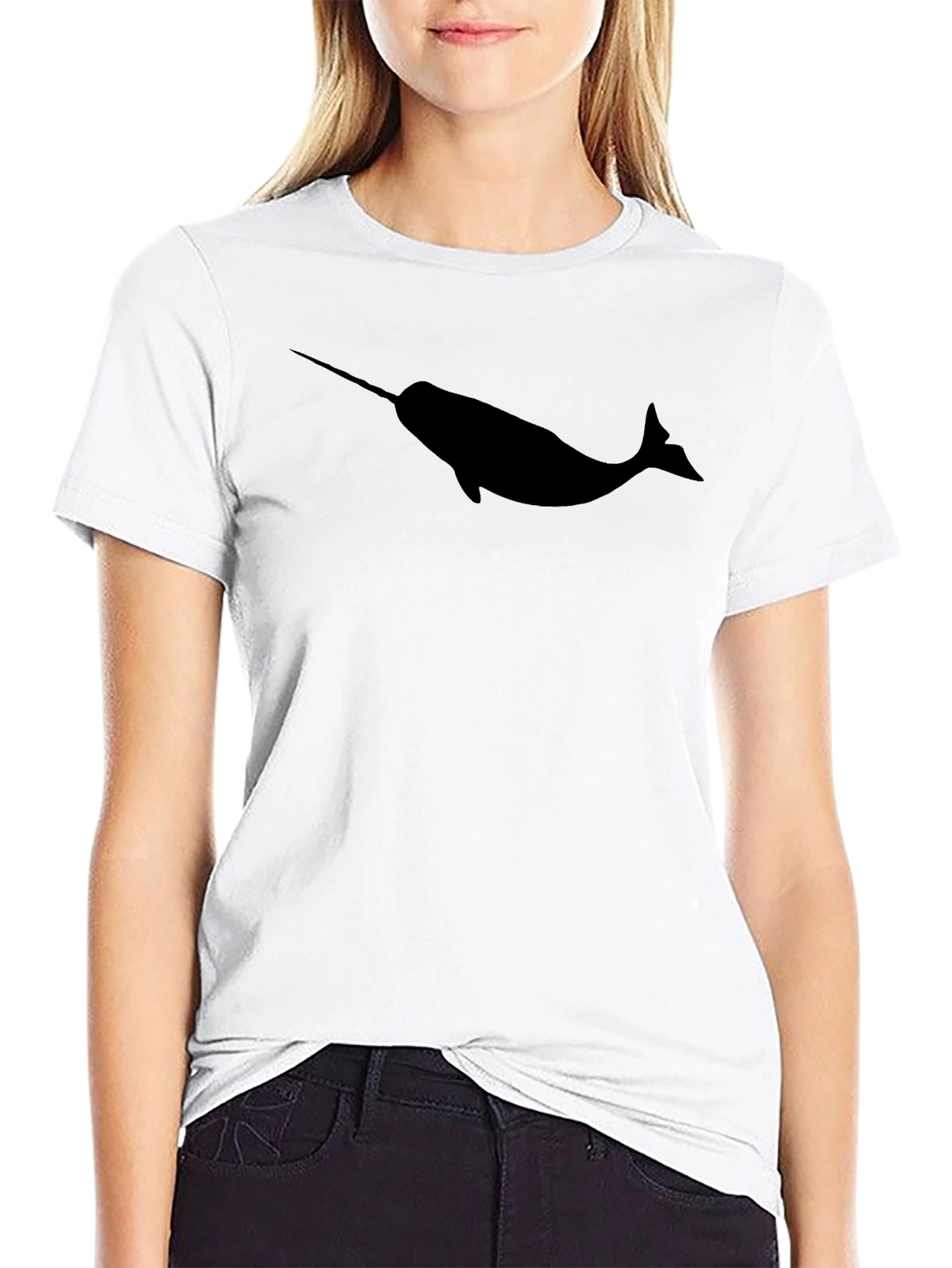 Narwhal Graphic Black T-Shirt