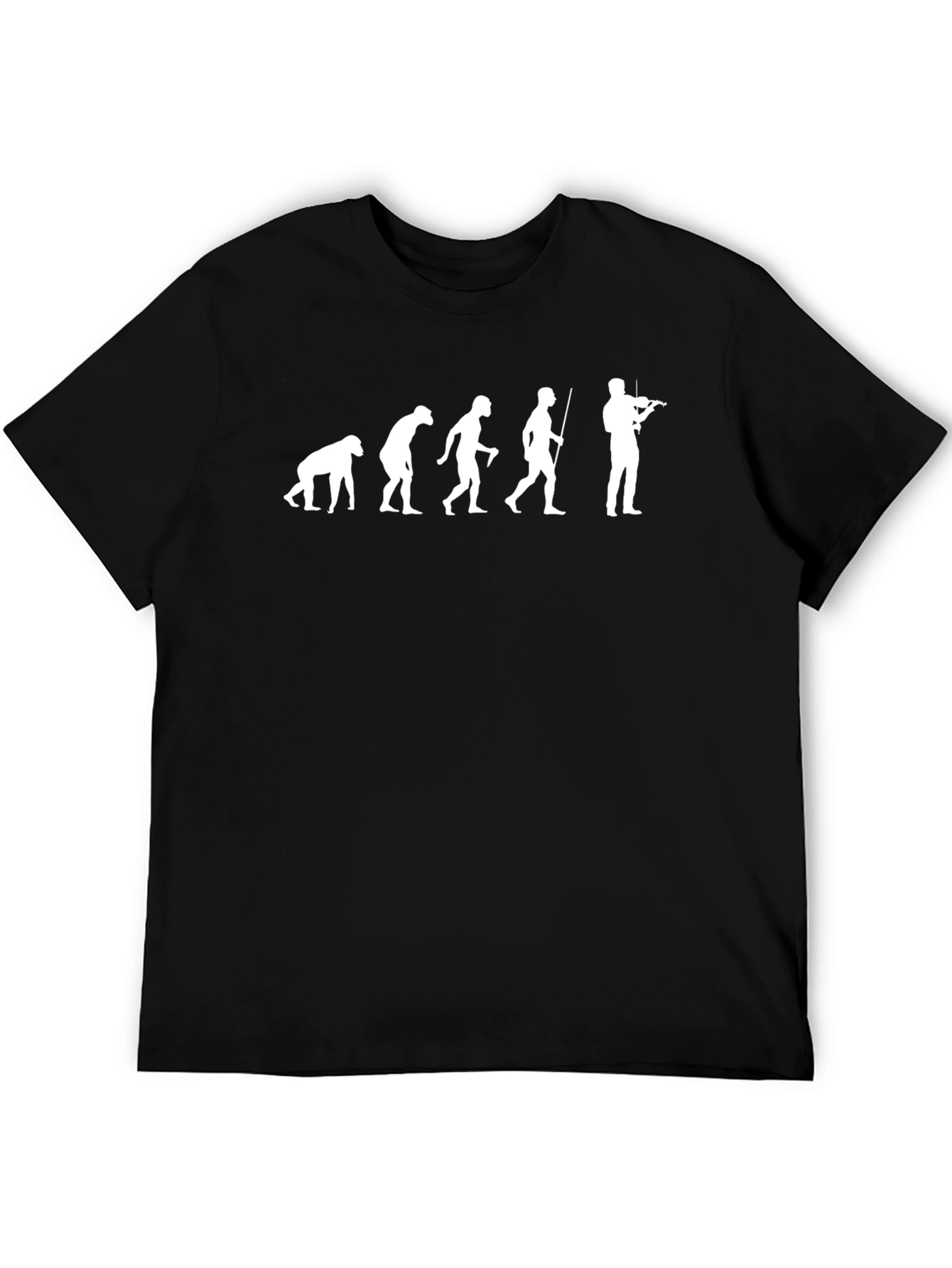 Evolution of Violinist Black T-Shirt
