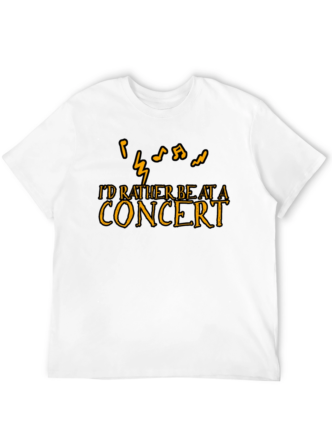 Concert Lover T-Shirt - Music Notes Graphic Tee
