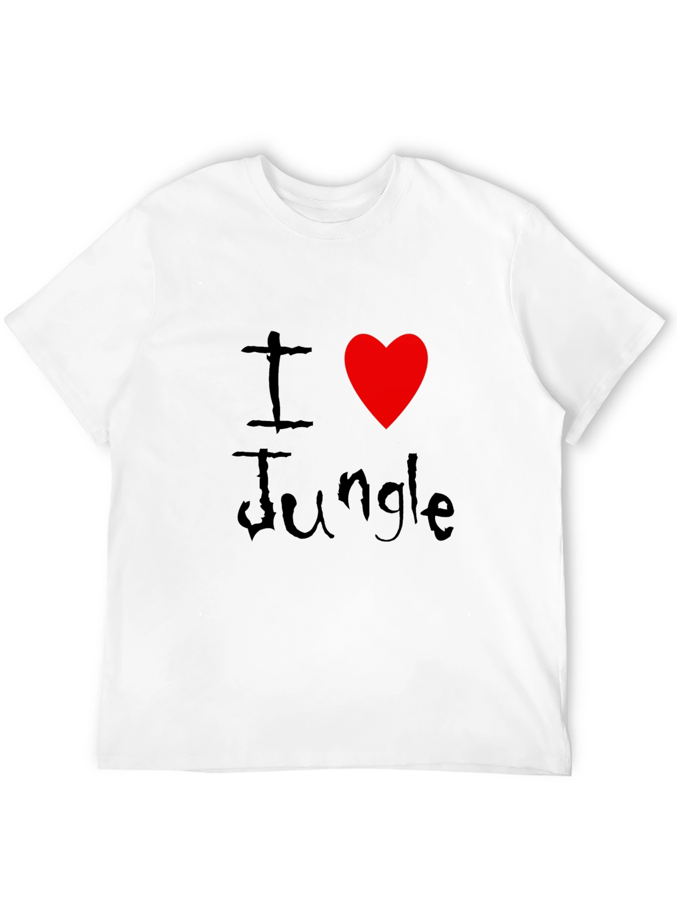 I Love Jungle Black Graphic Tee Shirt