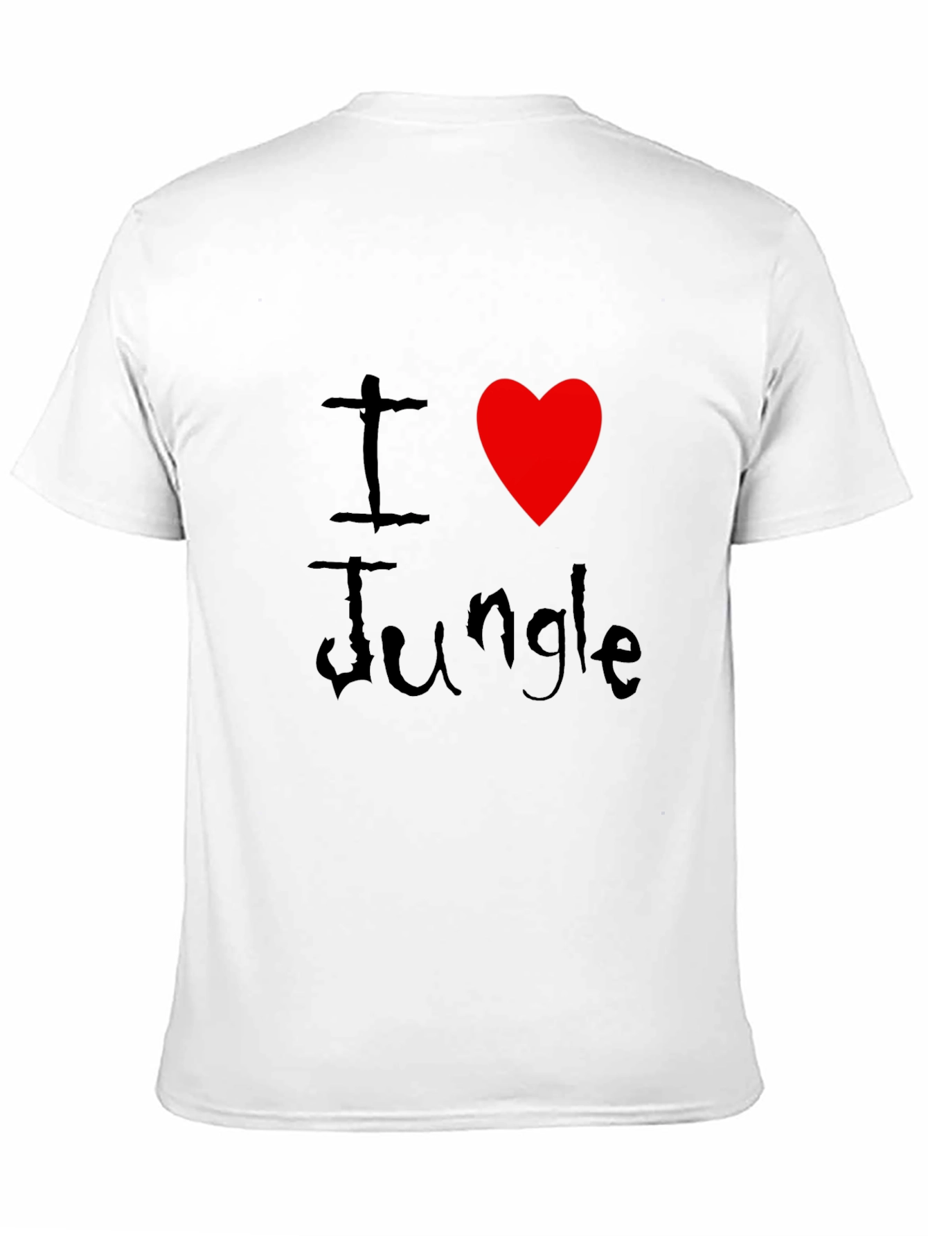 I Love Jungle Black Graphic Tee Shirt