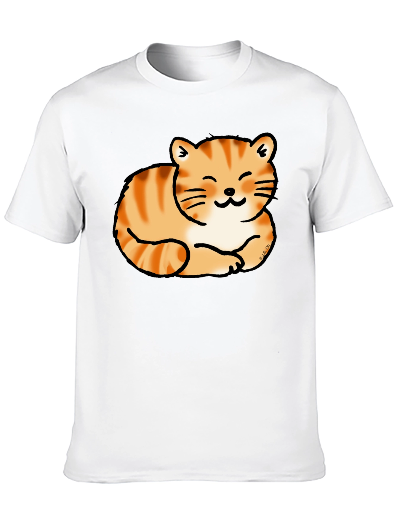 Cute Cat Nap T-Shirt - Black Tee