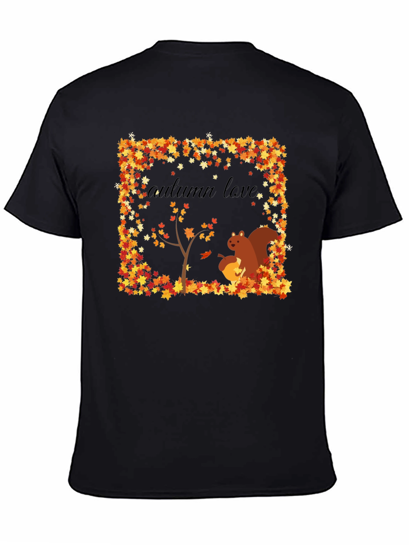 Autumn Love Squirrel Graphic Tee