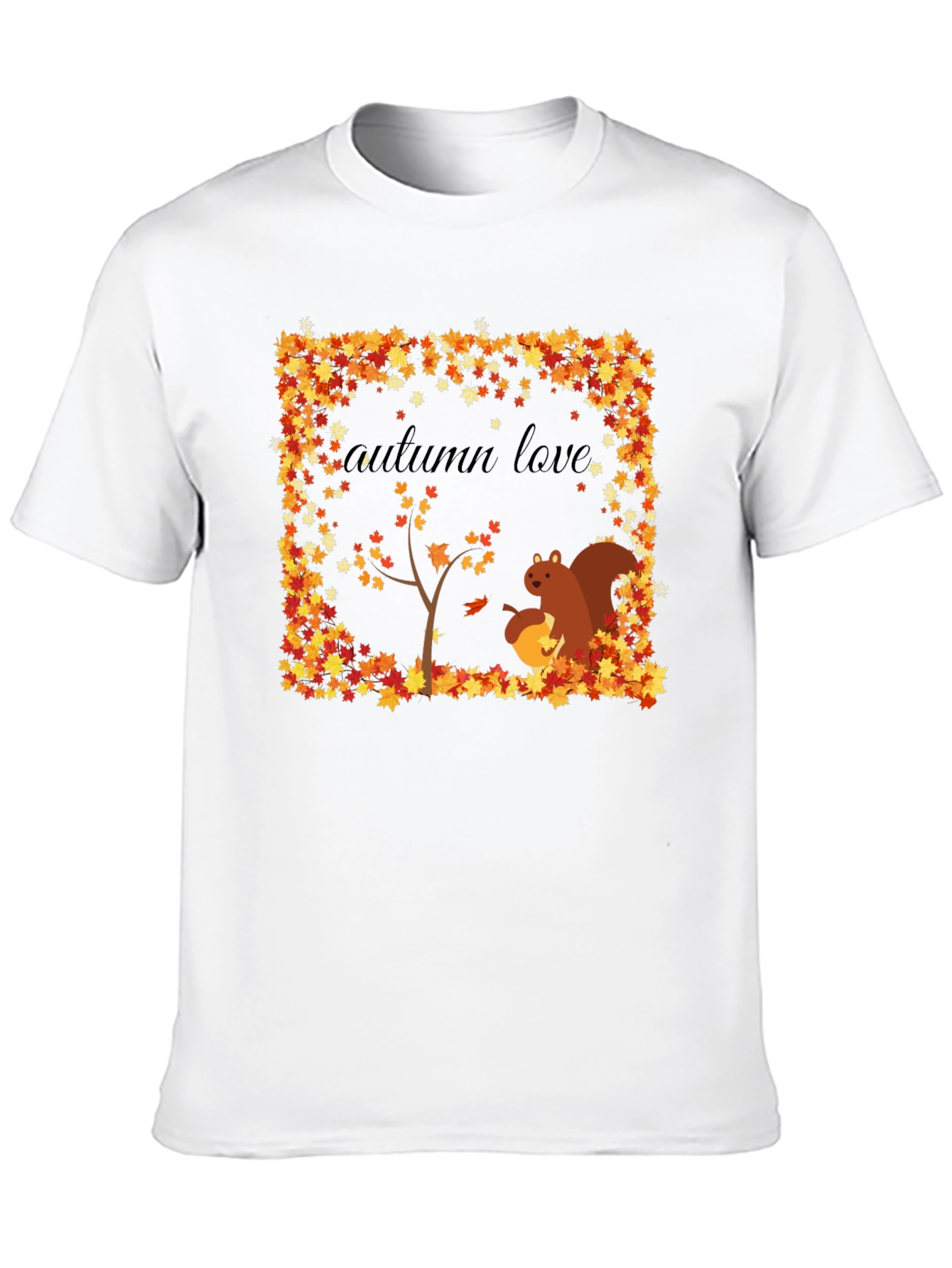 Autumn Love Squirrel Graphic Tee